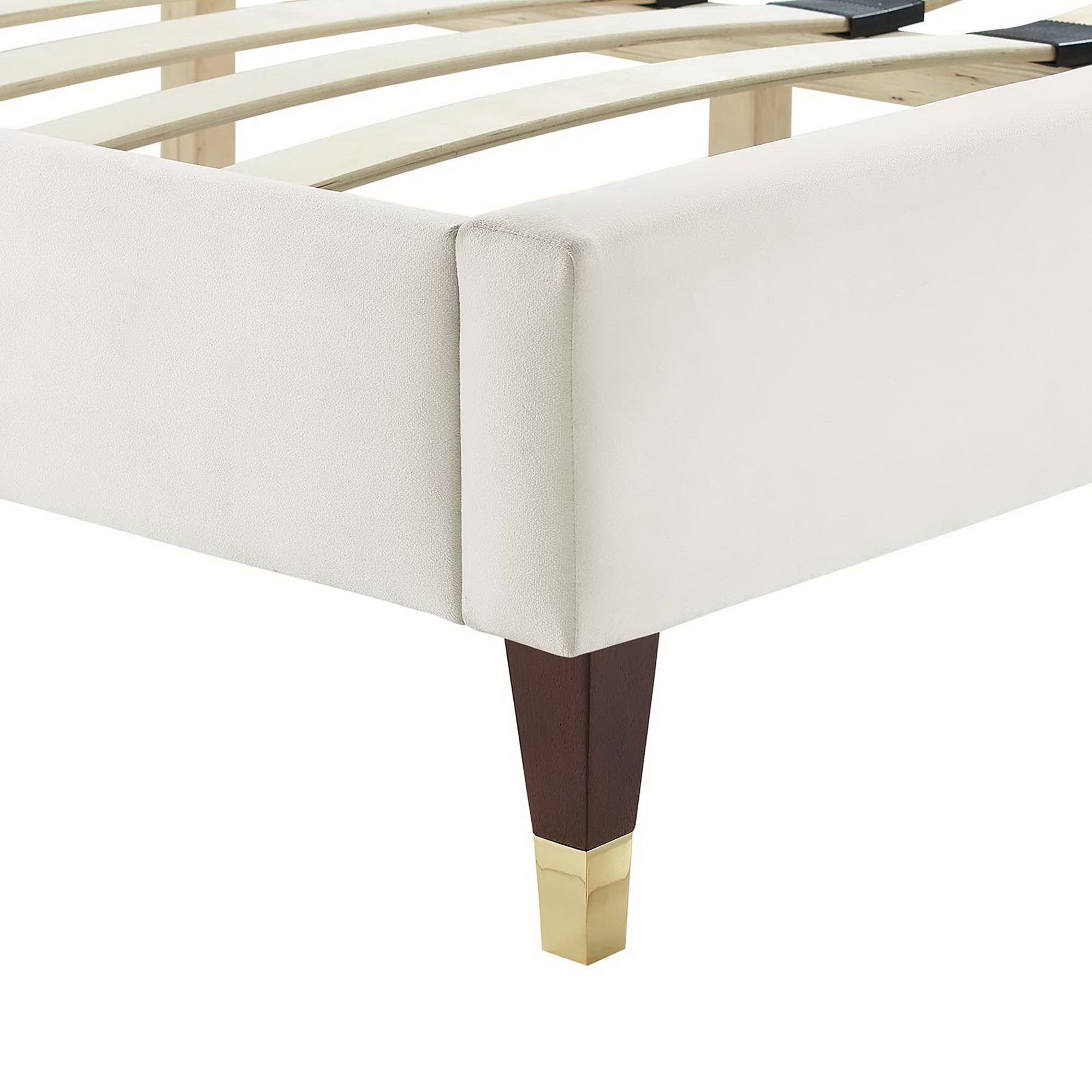 Sofia White Channel Tufted Performance Velvet Full Platform Bed