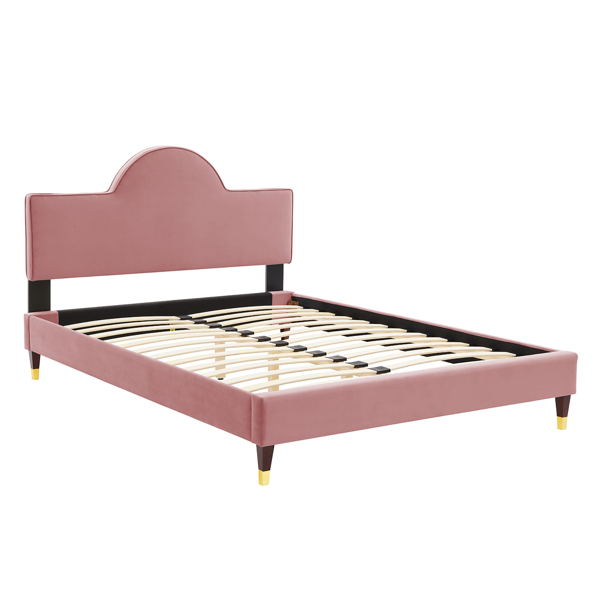 Aurora Dusty Rose Performance Velvet Full Bed