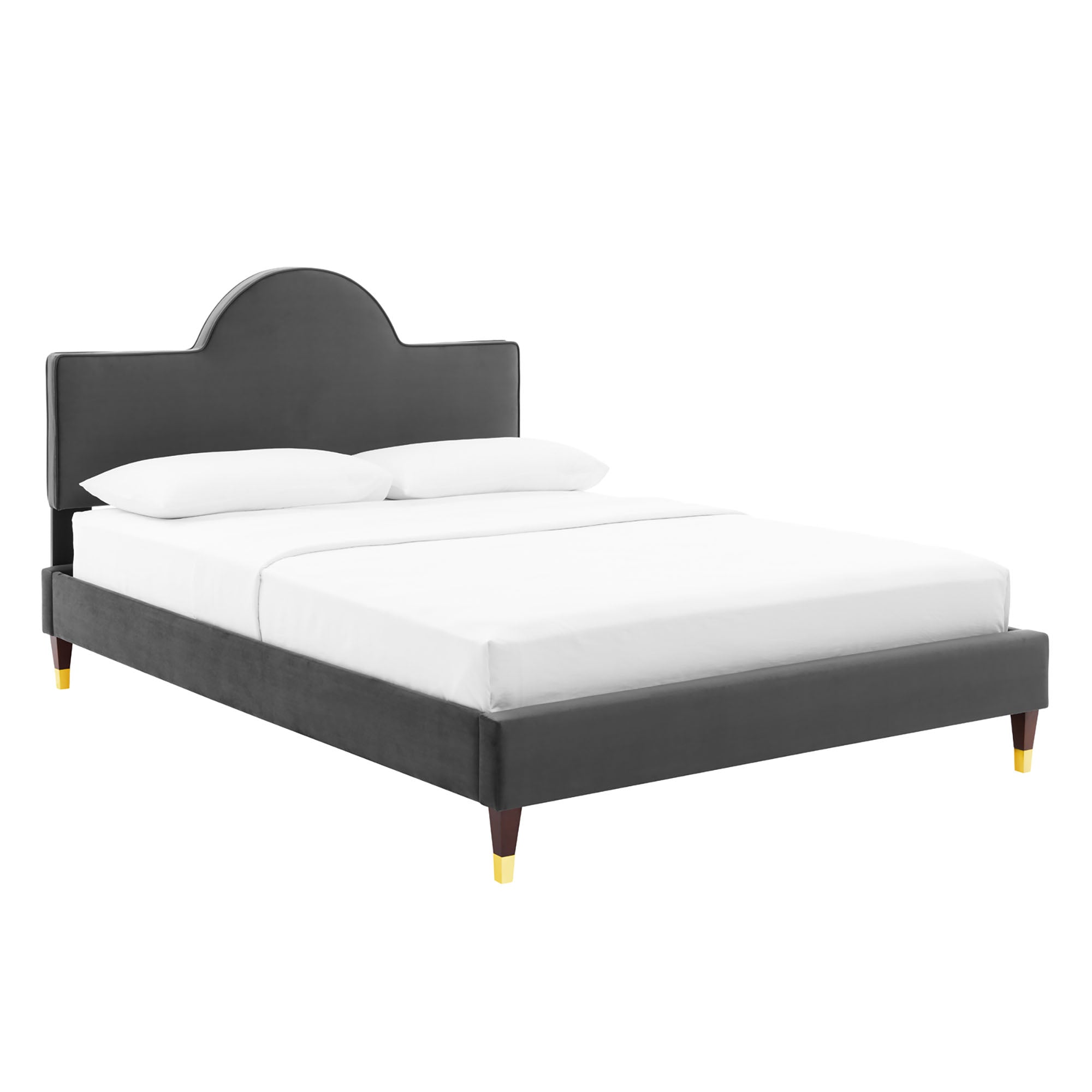Aurora White Performance Velvet King Bed