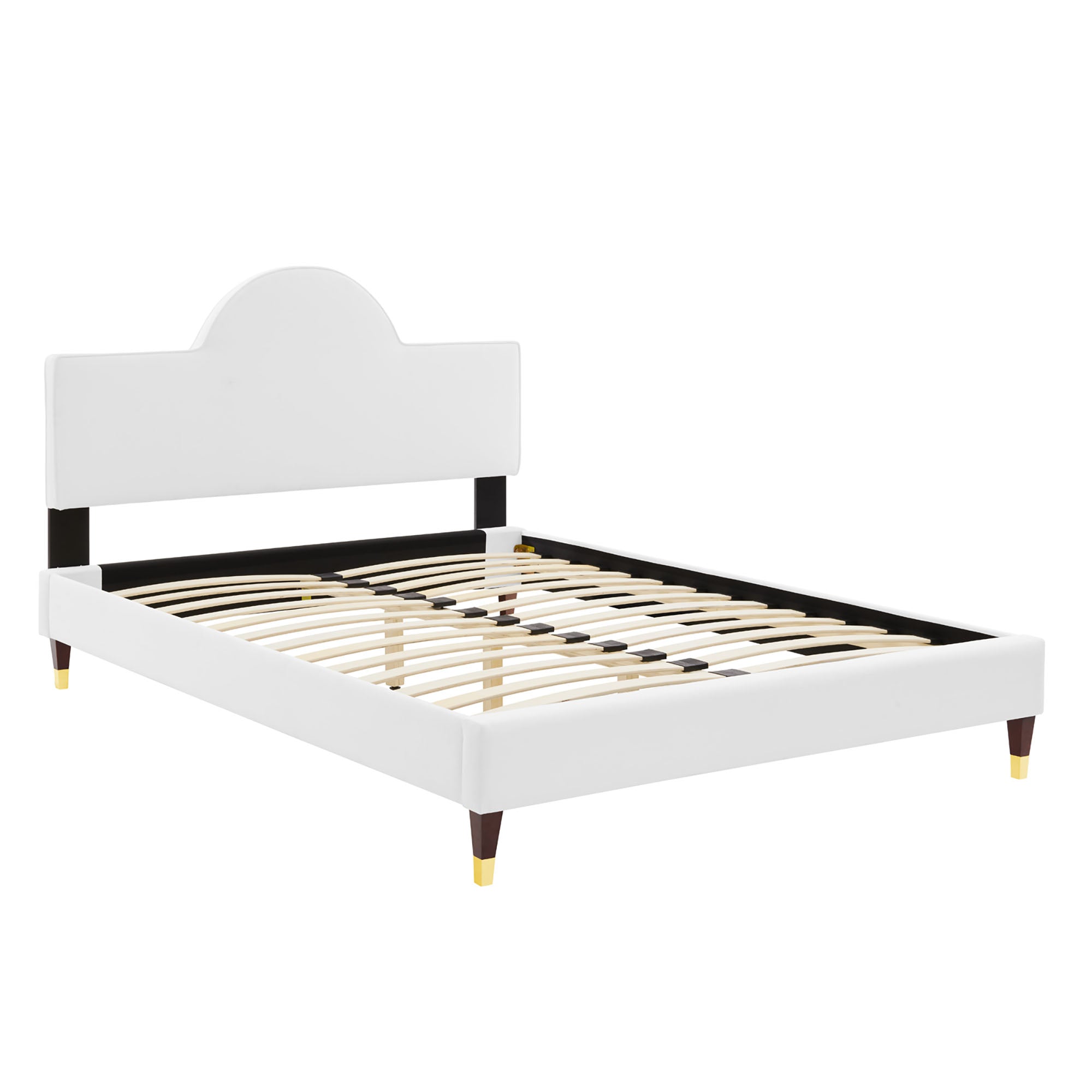Aurora White Performance Velvet King Bed