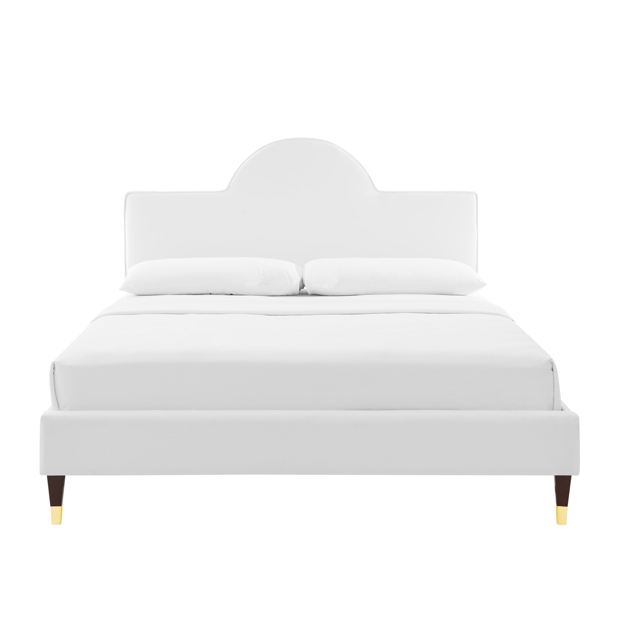 Aurora White Performance Velvet King Bed