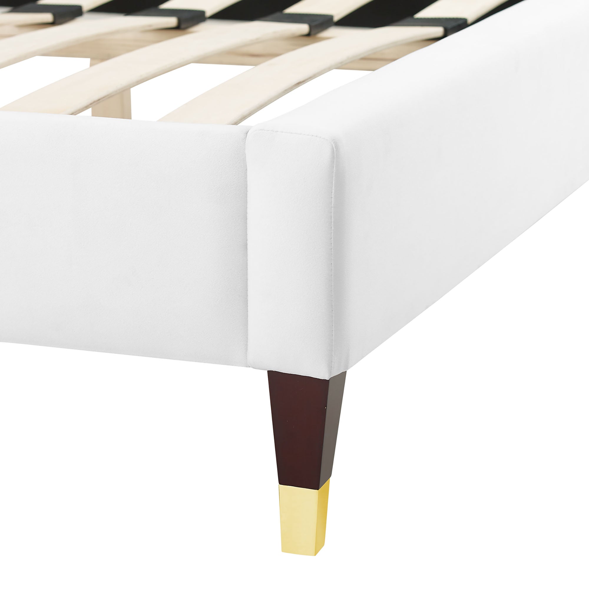 Aurora White Performance Velvet King Bed