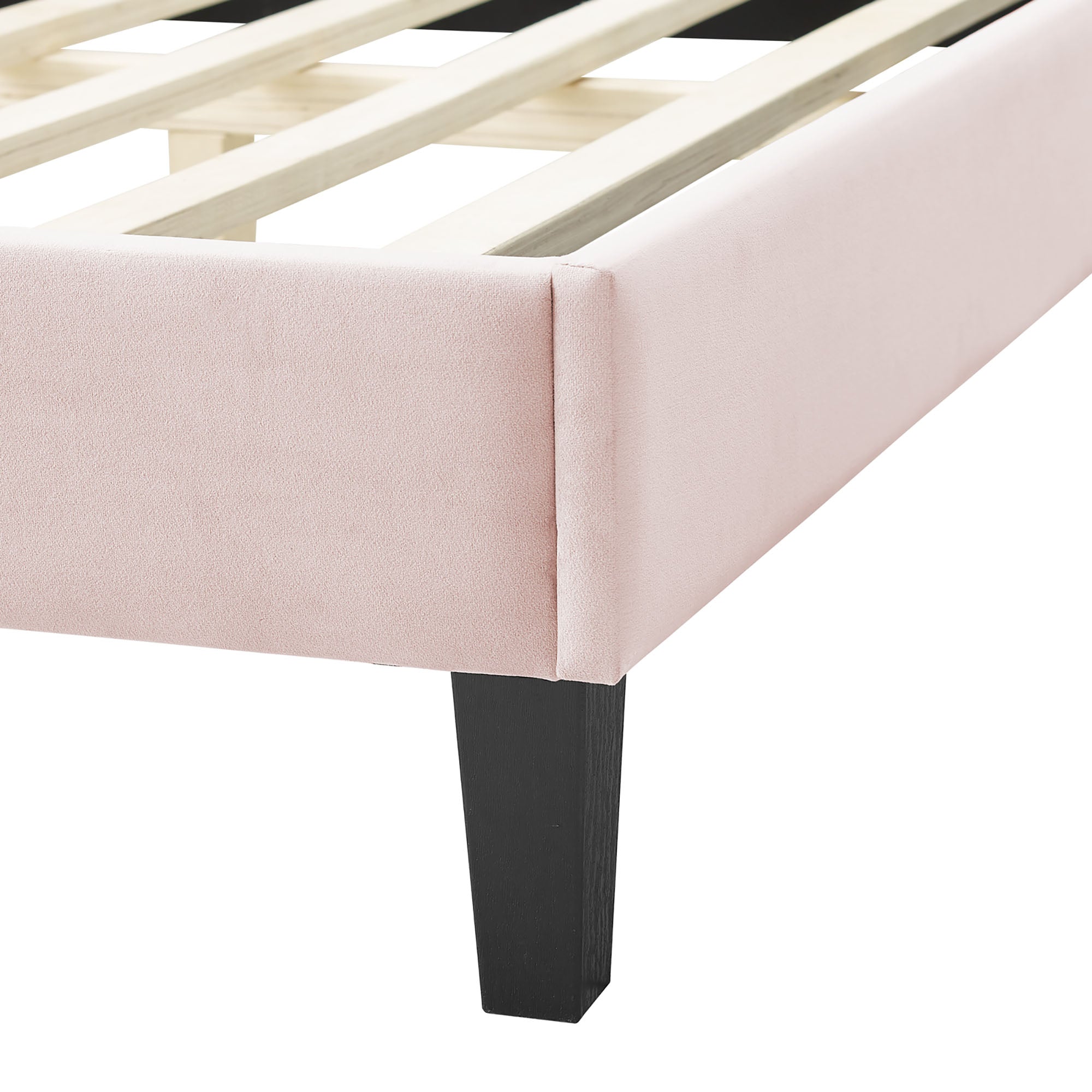 Soleil Pink Performance Velvet Full Bed