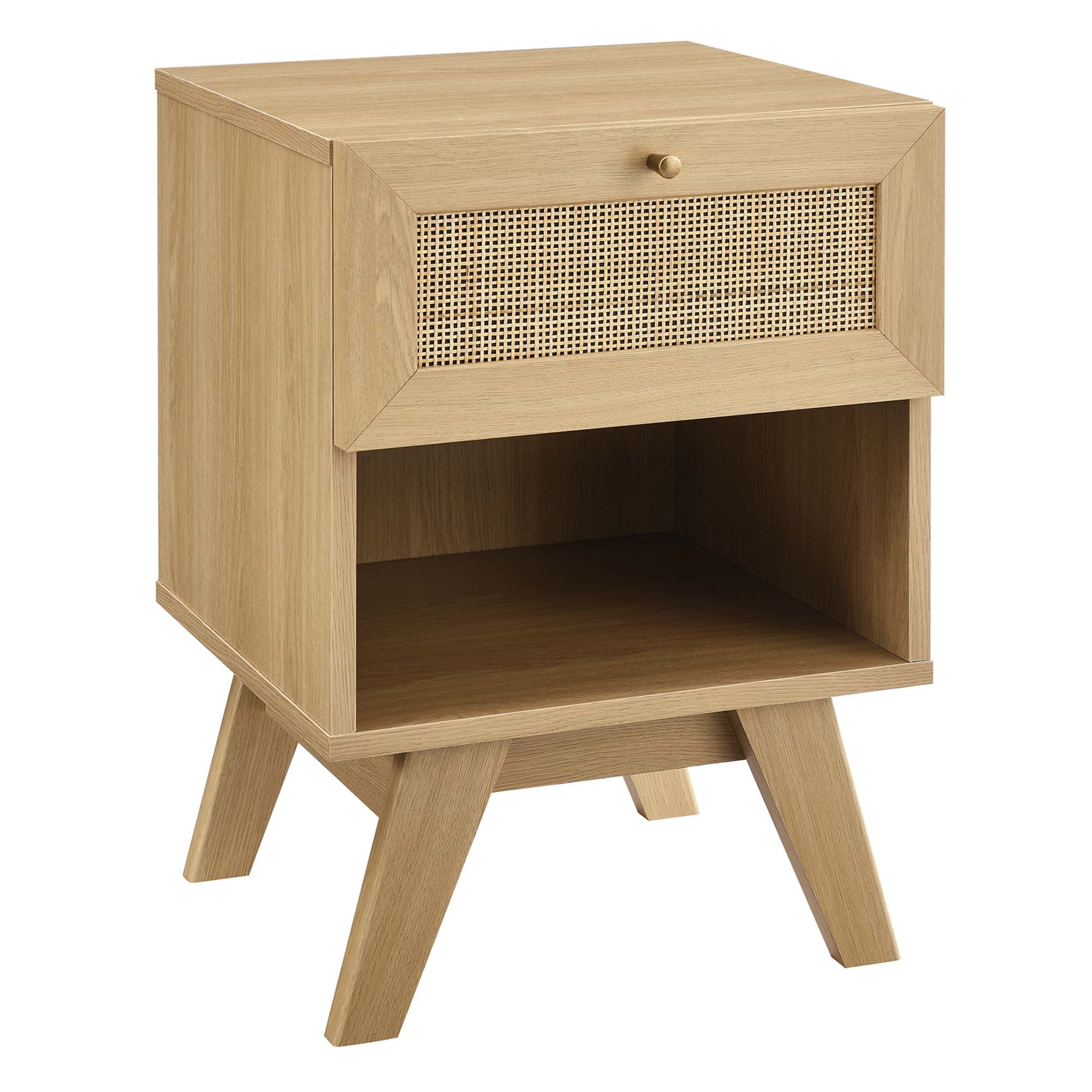 Soma 1-Drawer Nightstand, Oak