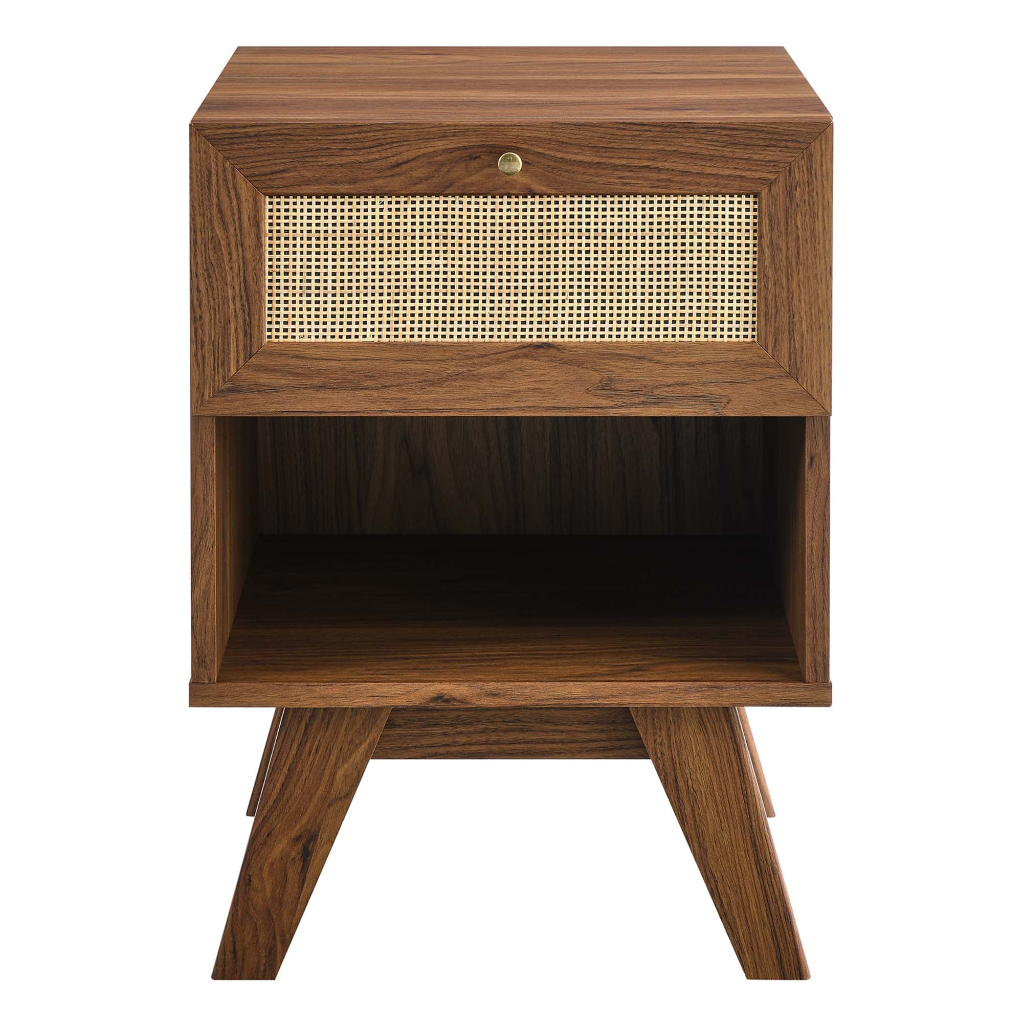 Soma 1-Drawer Nightstand, Walnut