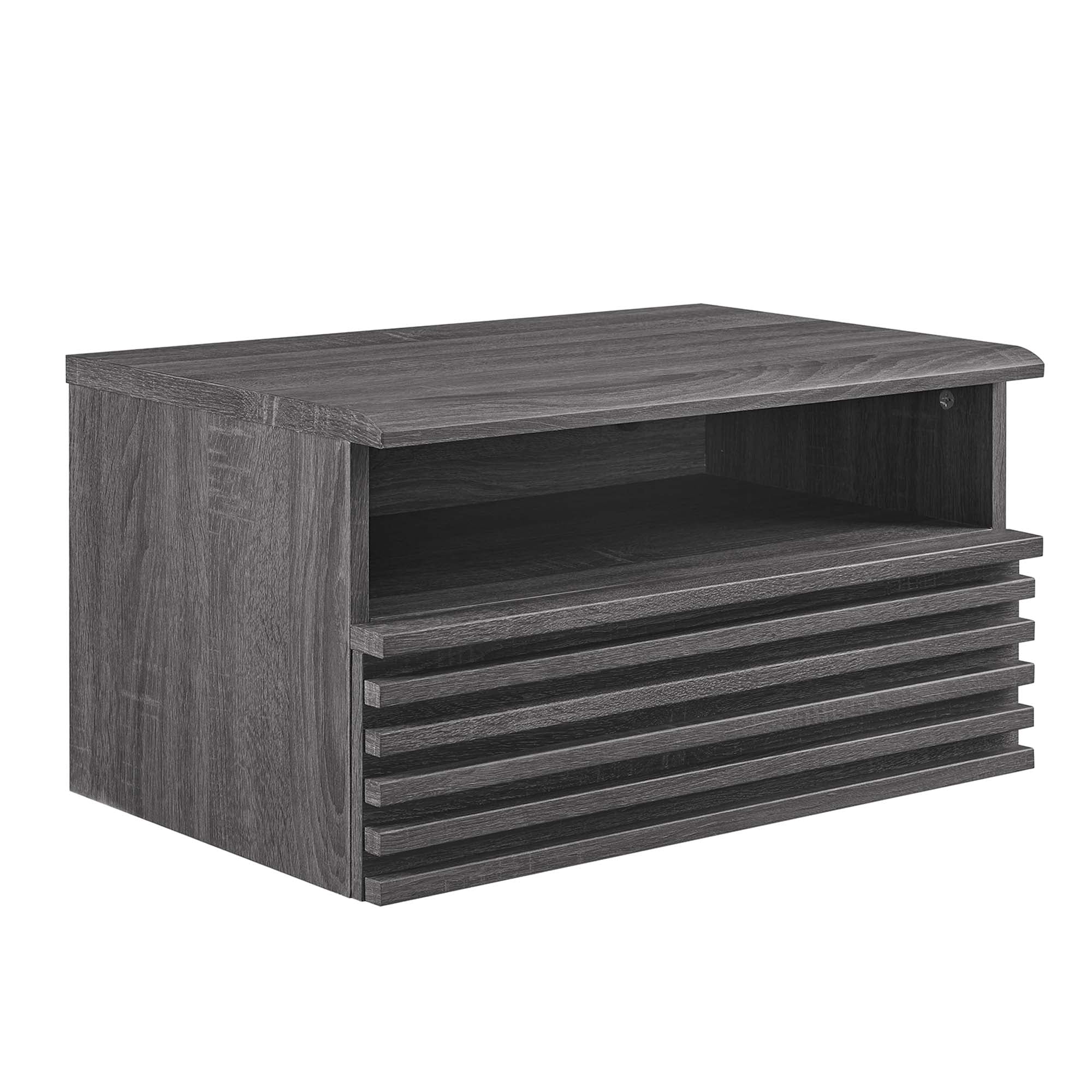 Render Wall-Mount Nightstand, Charcoal