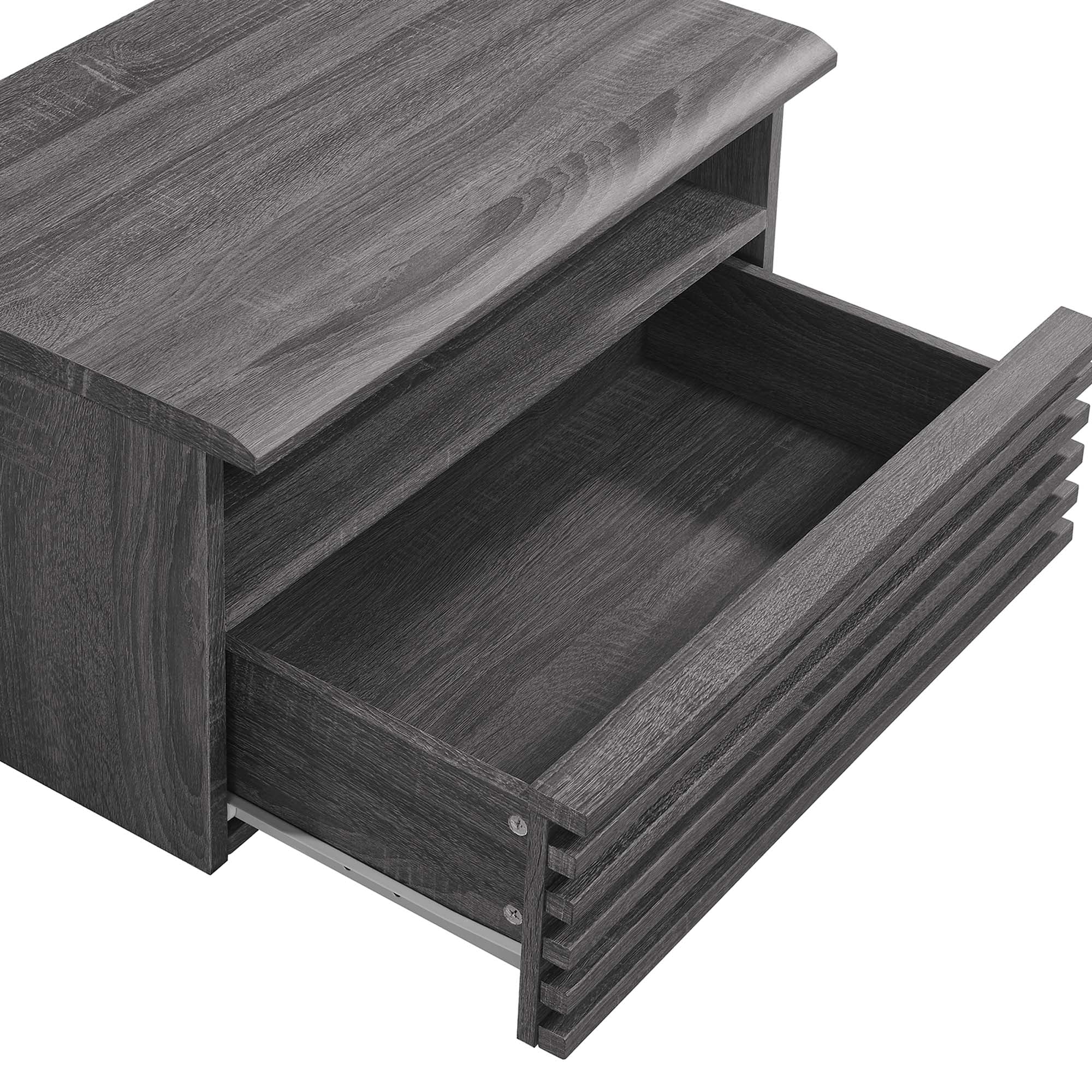 Render Wall-Mount Nightstand, Charcoal