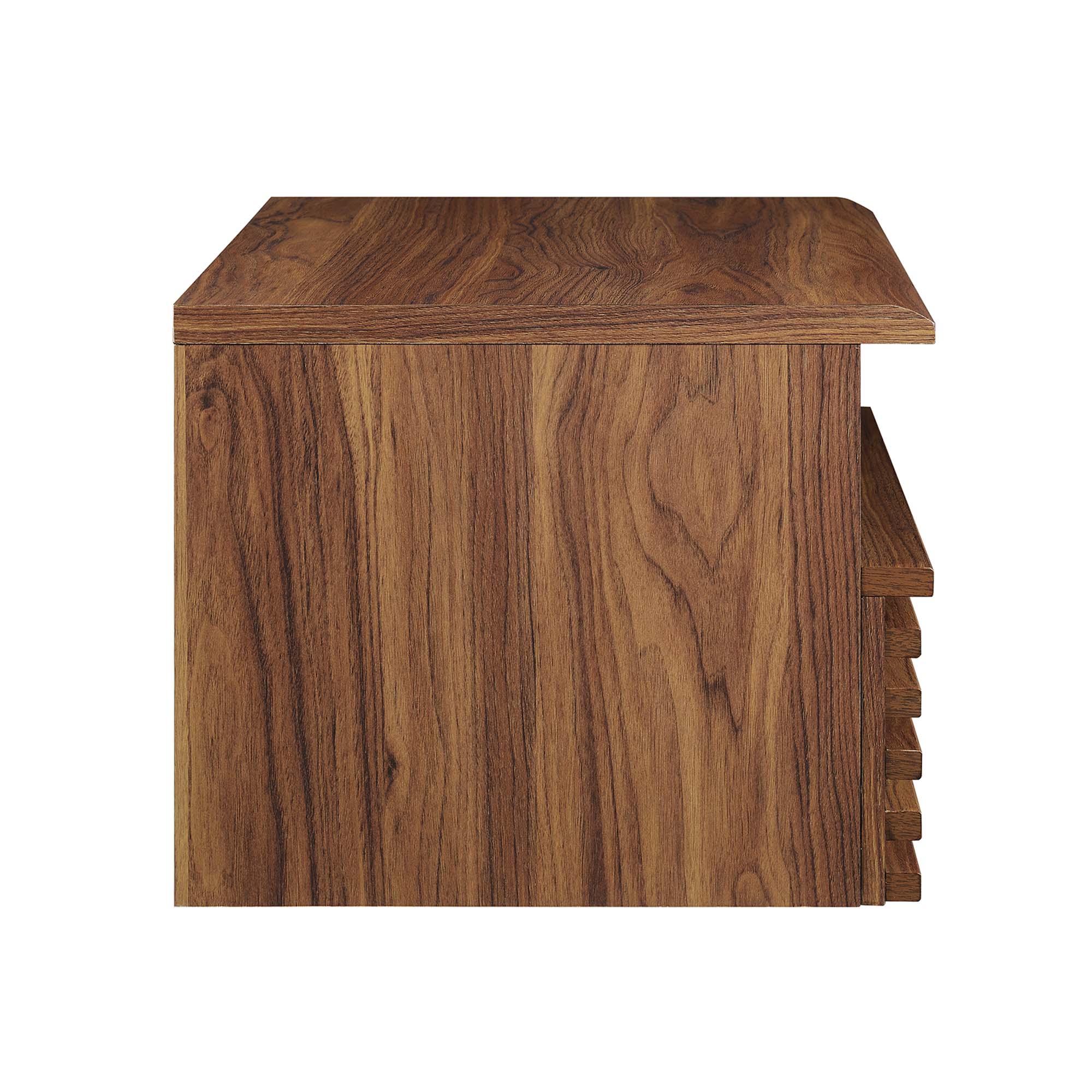 Render Wall-Mount Nightstand, Walnut