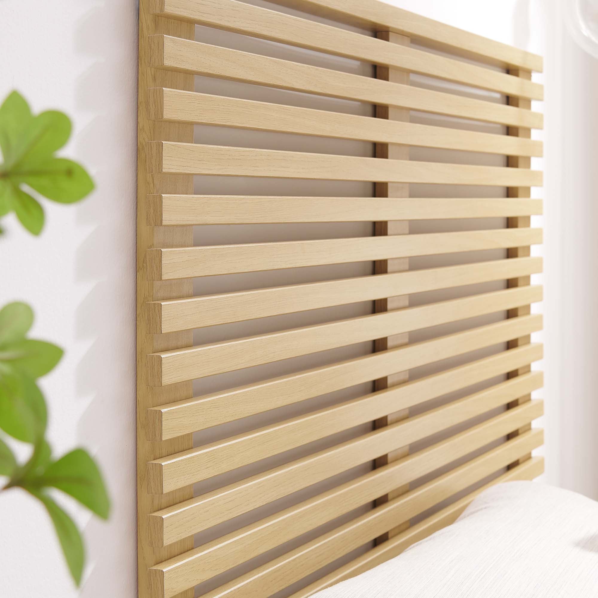 Render Wall Mount Twin Headboard, Oak
