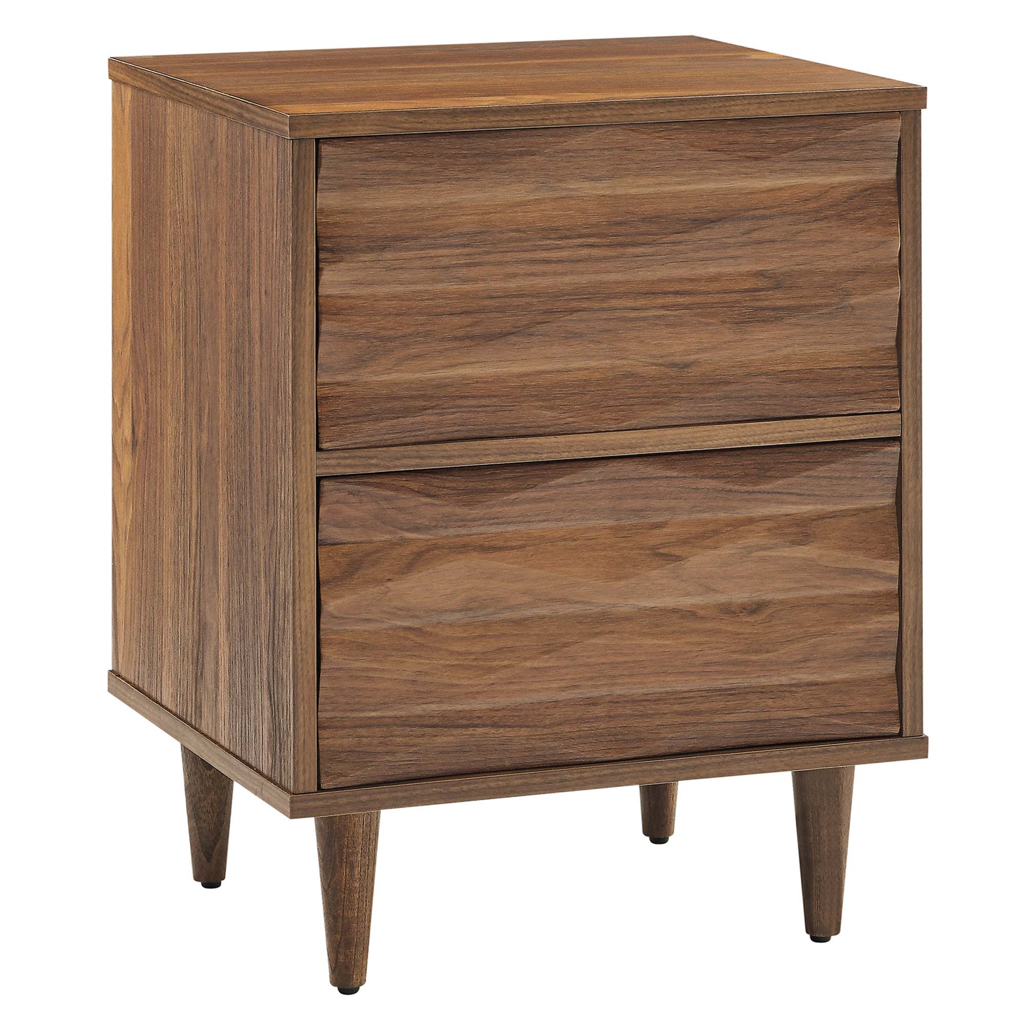 Vespera 2-Drawer Nightstand, Walnut