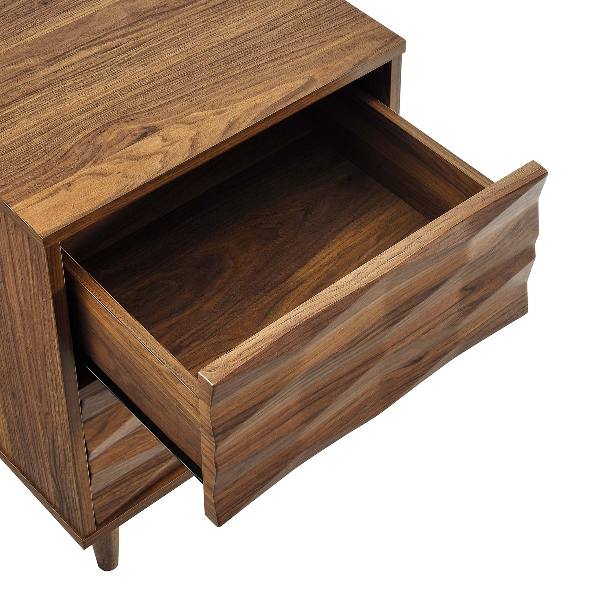 Vespera 2-Drawer Nightstand, Walnut