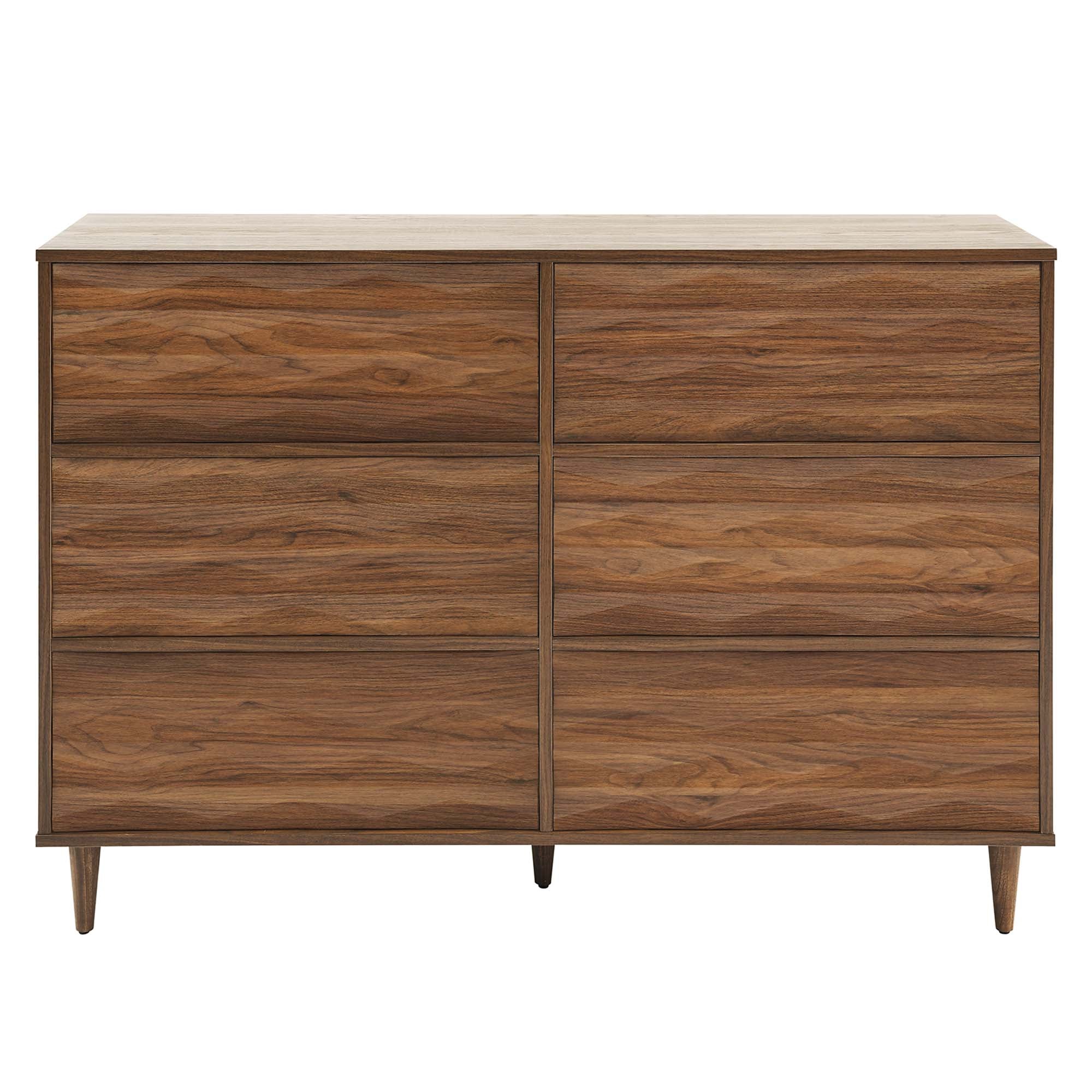 Vespera 6-Drawer Dresser, Walnut