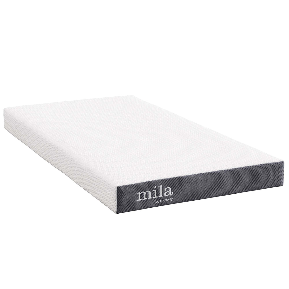 Mila 5" Narrow Twin Mattress, White