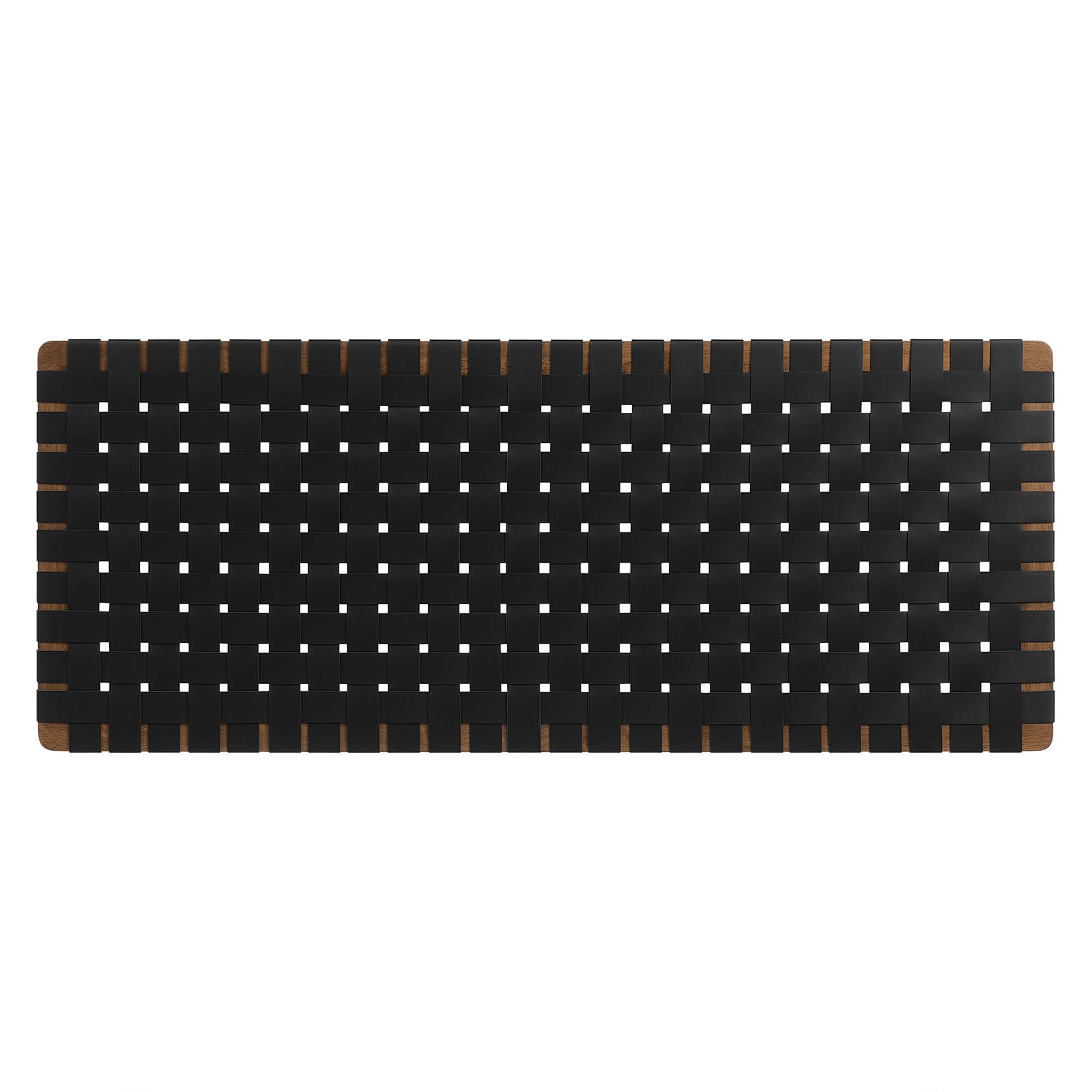 Sparta Weave Vegan Leather Full Headboard, Walnut Black