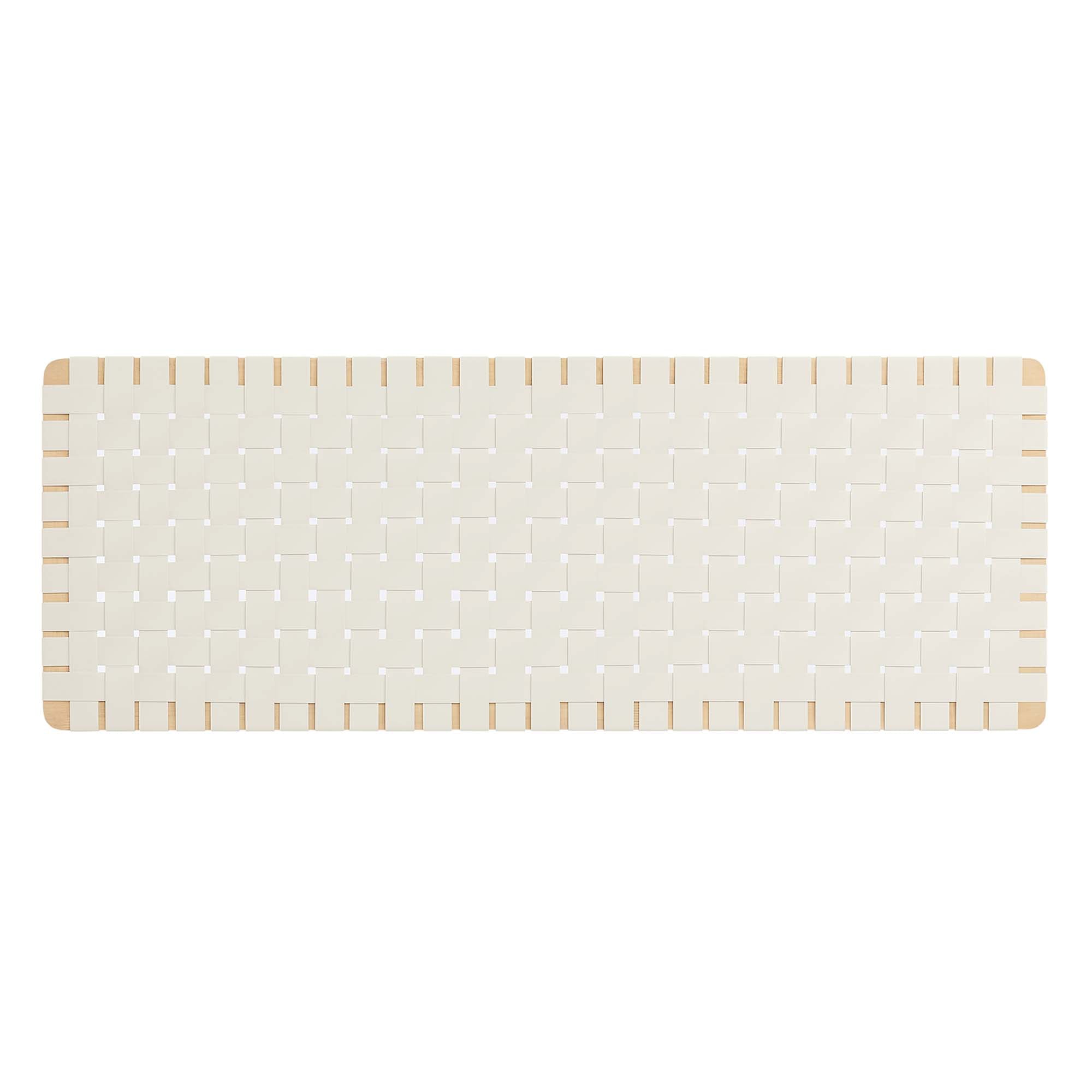 Sparta Weave Wall-Mount Vegan Leather Queen Headboard, Natural Beige