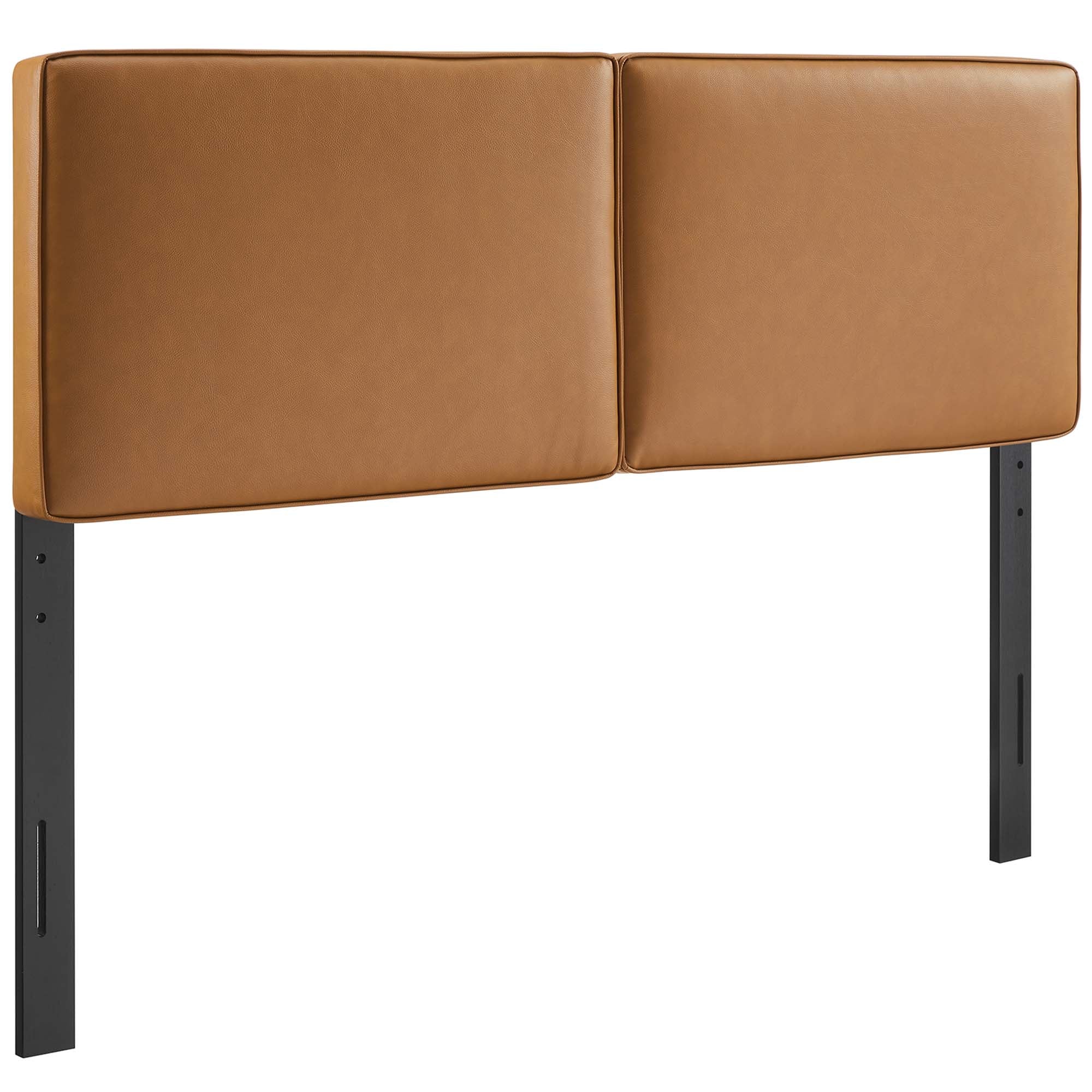 Lindee Vegan Leather Full Headboard, Tan