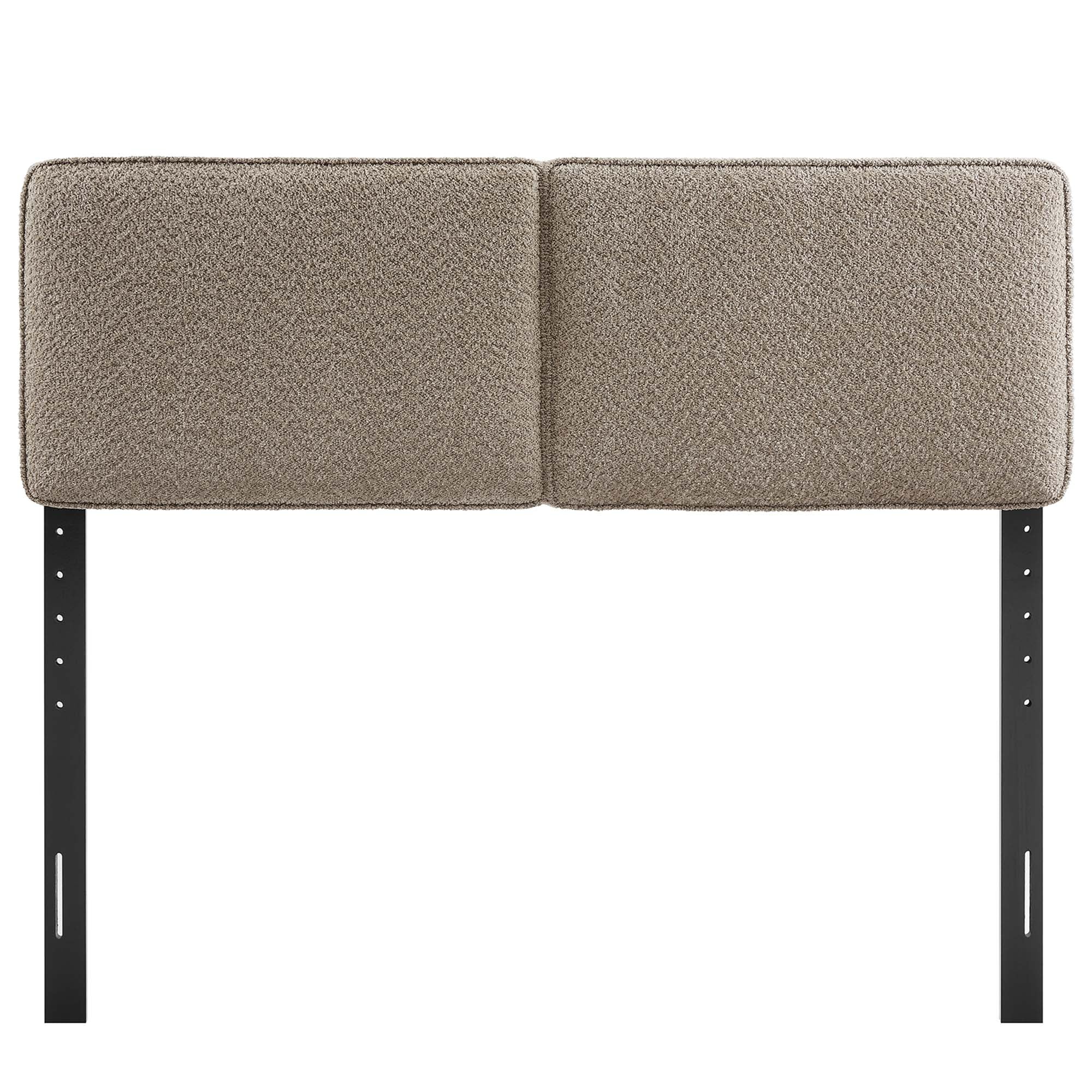 Lindee Boucle Fabric Full Headboard, Oatmeal