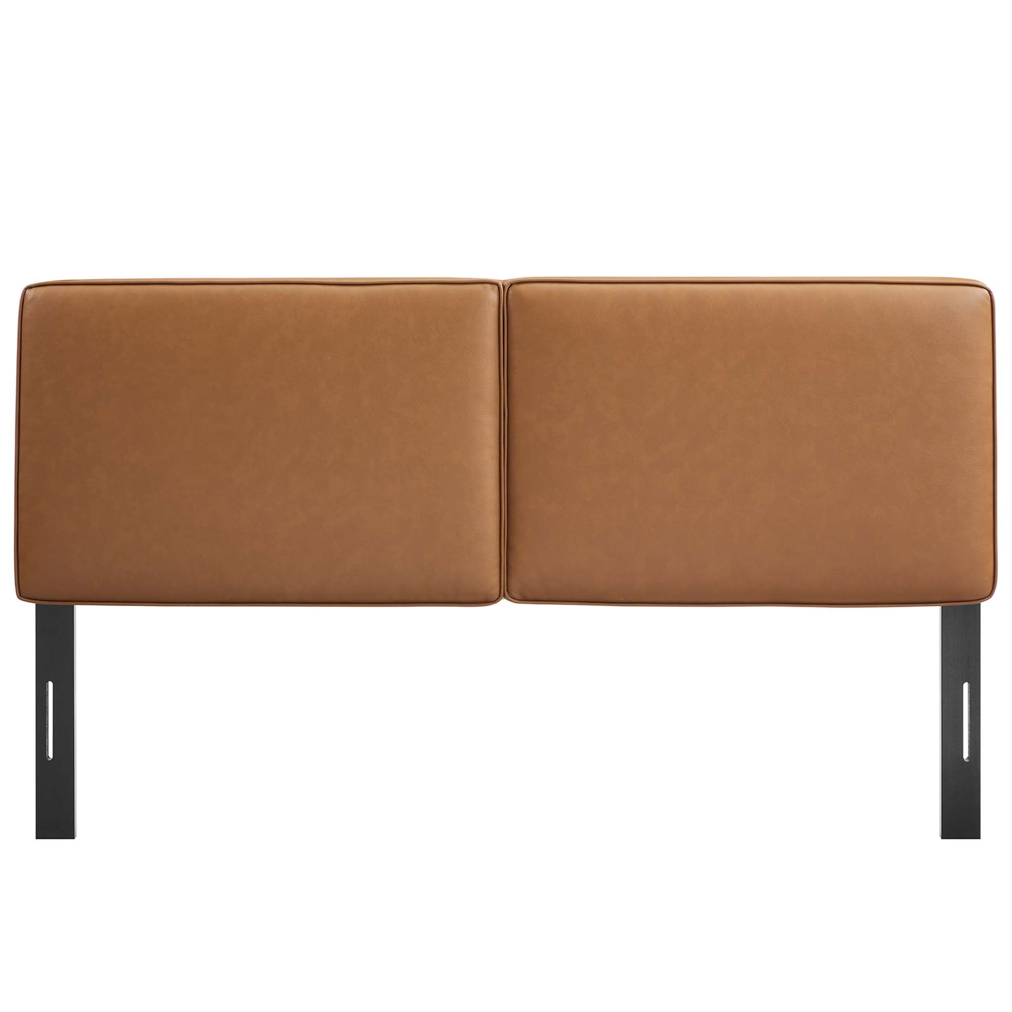 Lindee Vegan Leather Queen Headboard, Tan