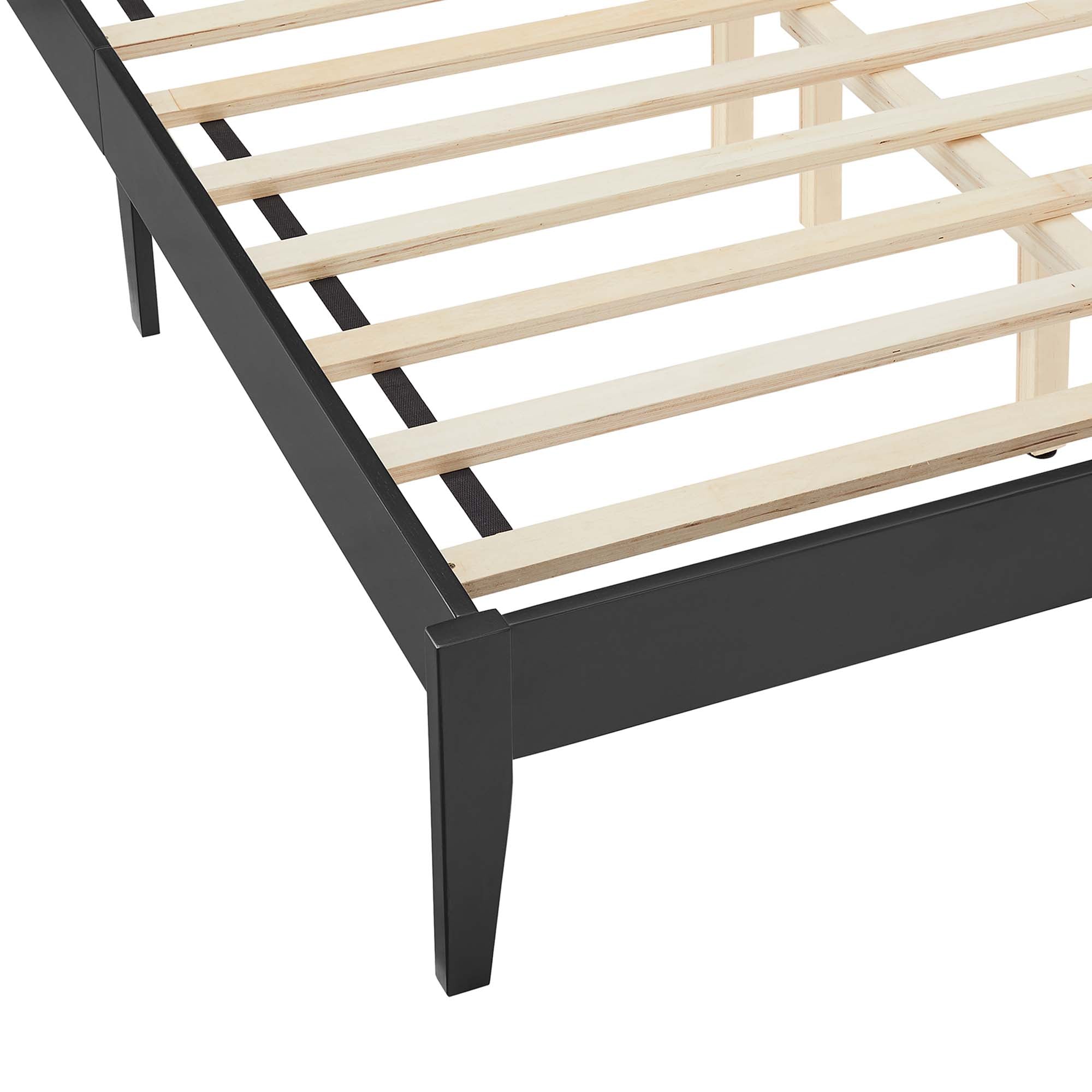 Sirocco Black Rattan and Wood Full Platform Bed