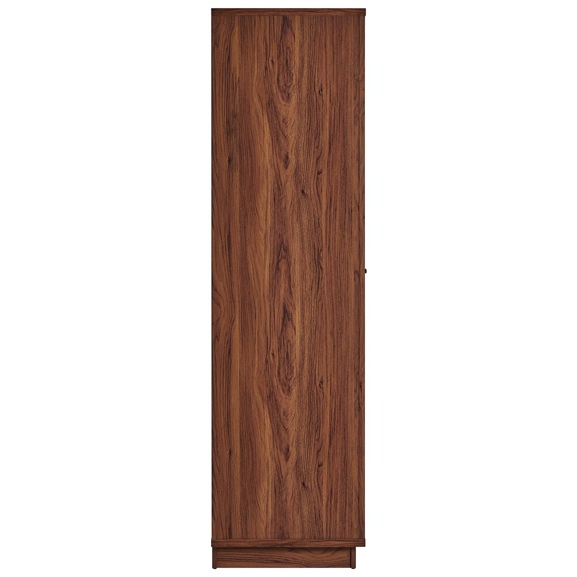 Capri 70" Tall Wood Grain Storage Cabinet, Walnut