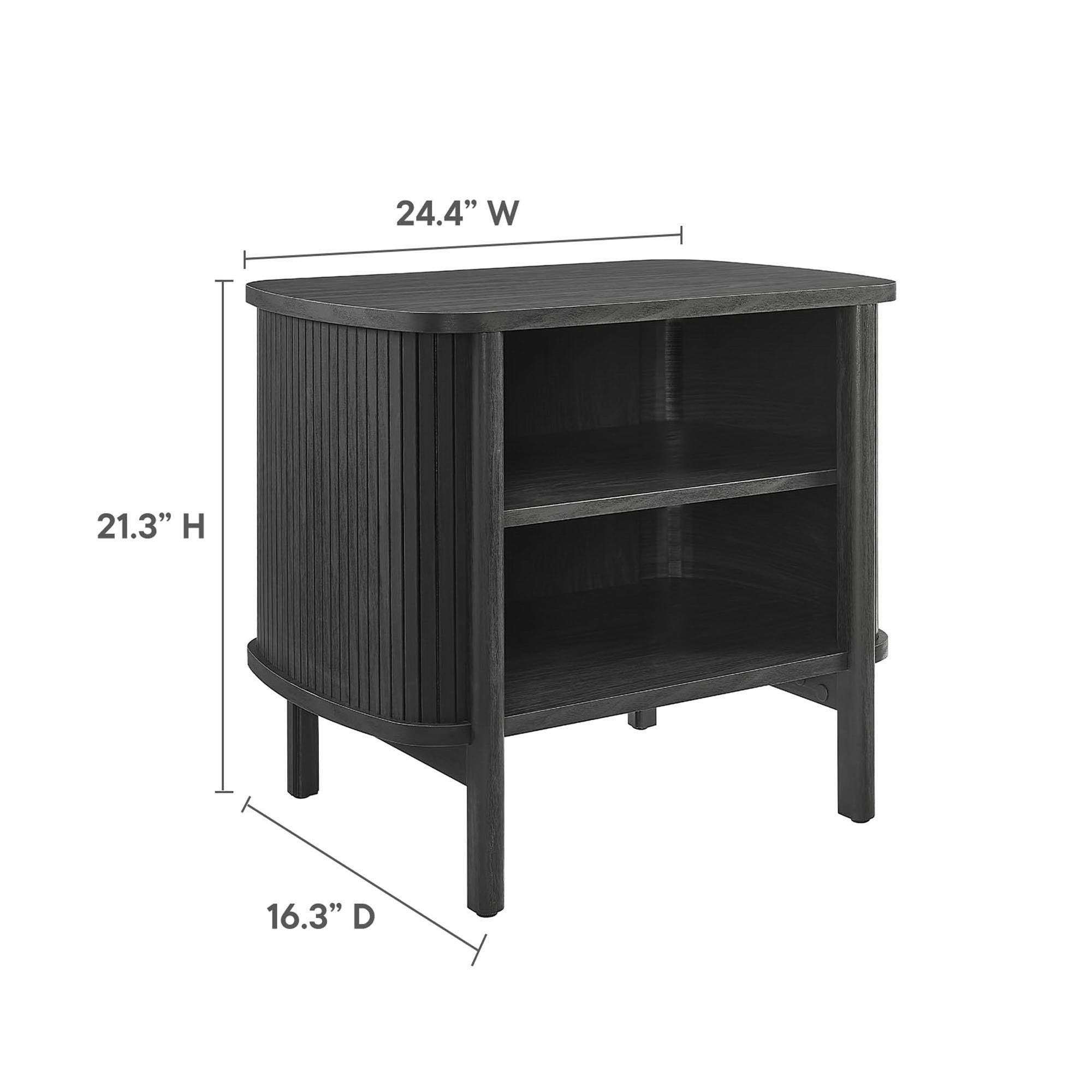 Cadence Open Nightstand, Black
