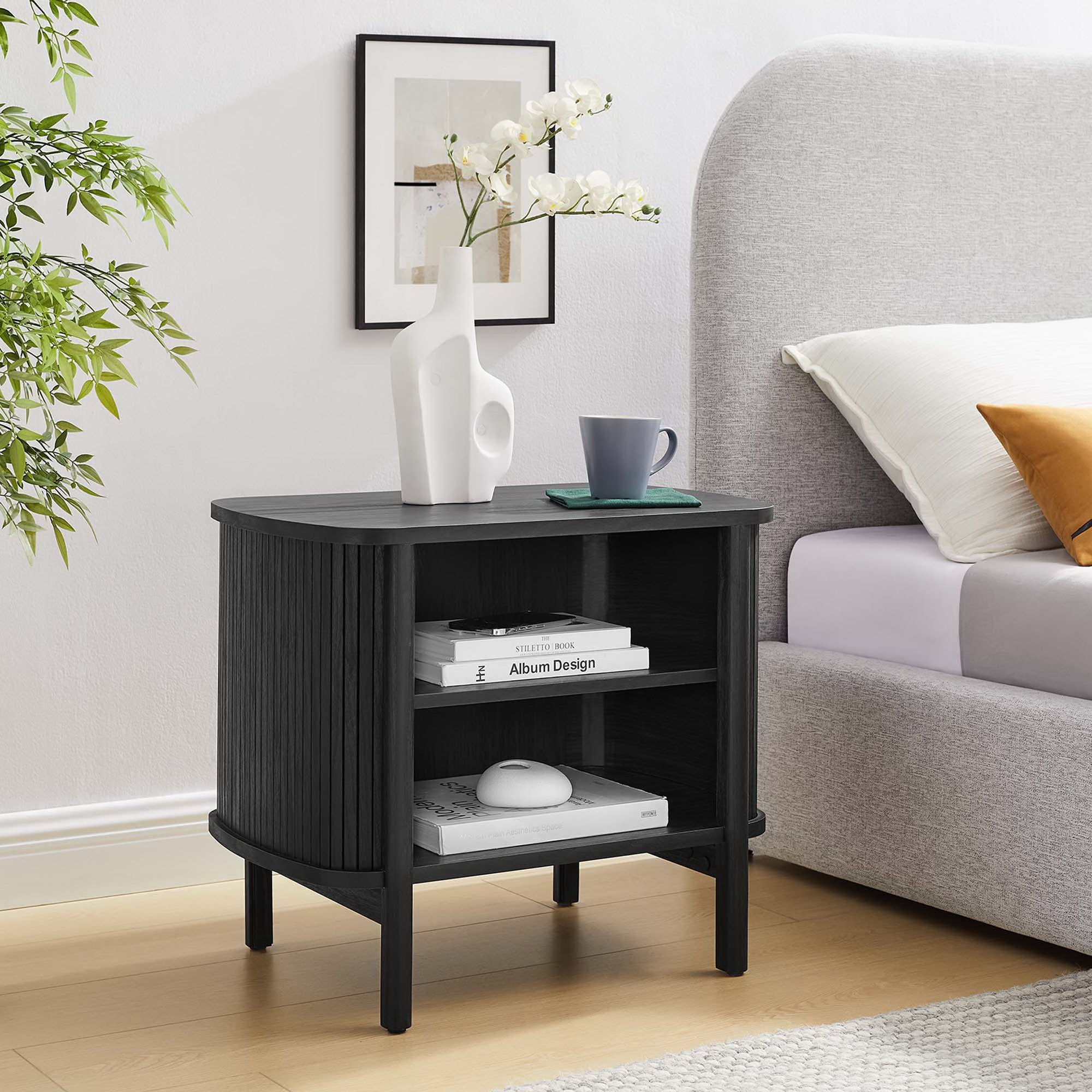 Cadence Open Nightstand, Black