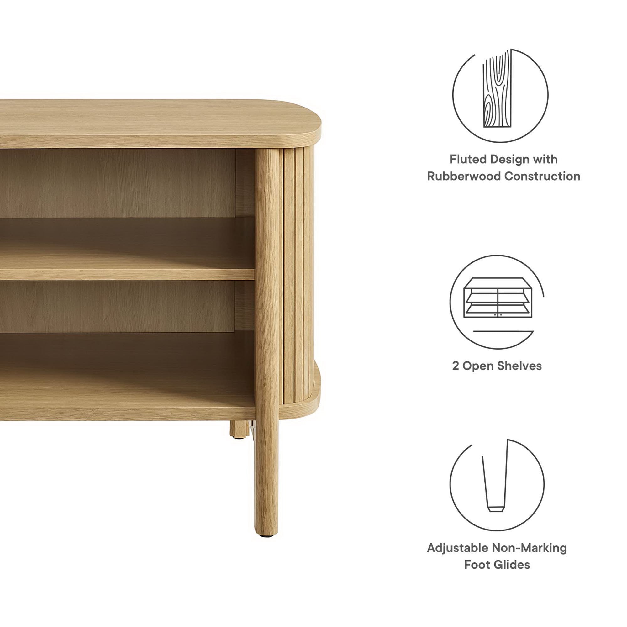 Cadence Open Nightstand, Oak