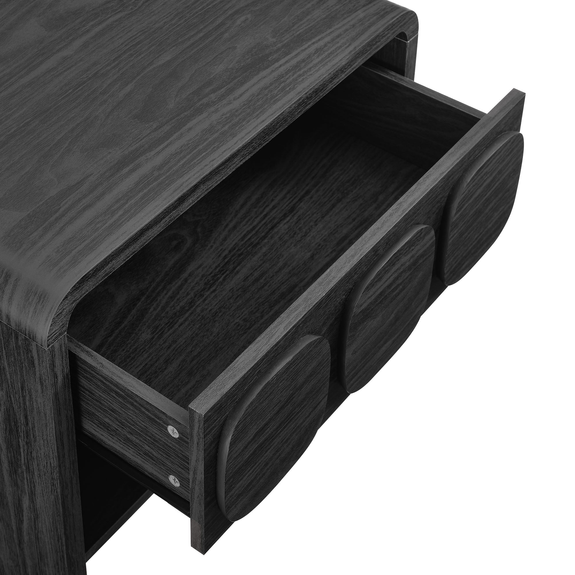 Toscana 1-Drawer Nightstand, Black