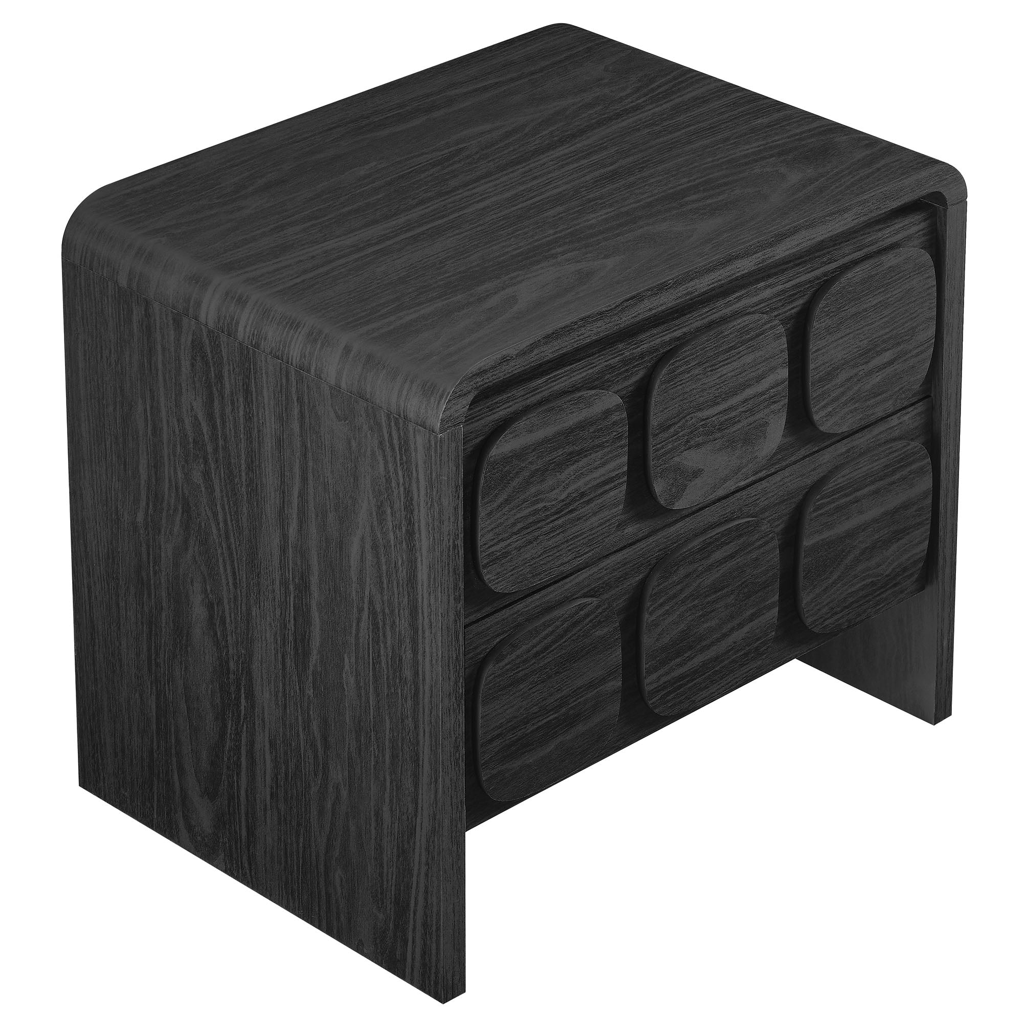 Toscana 2-Drawer Nightstand, Black