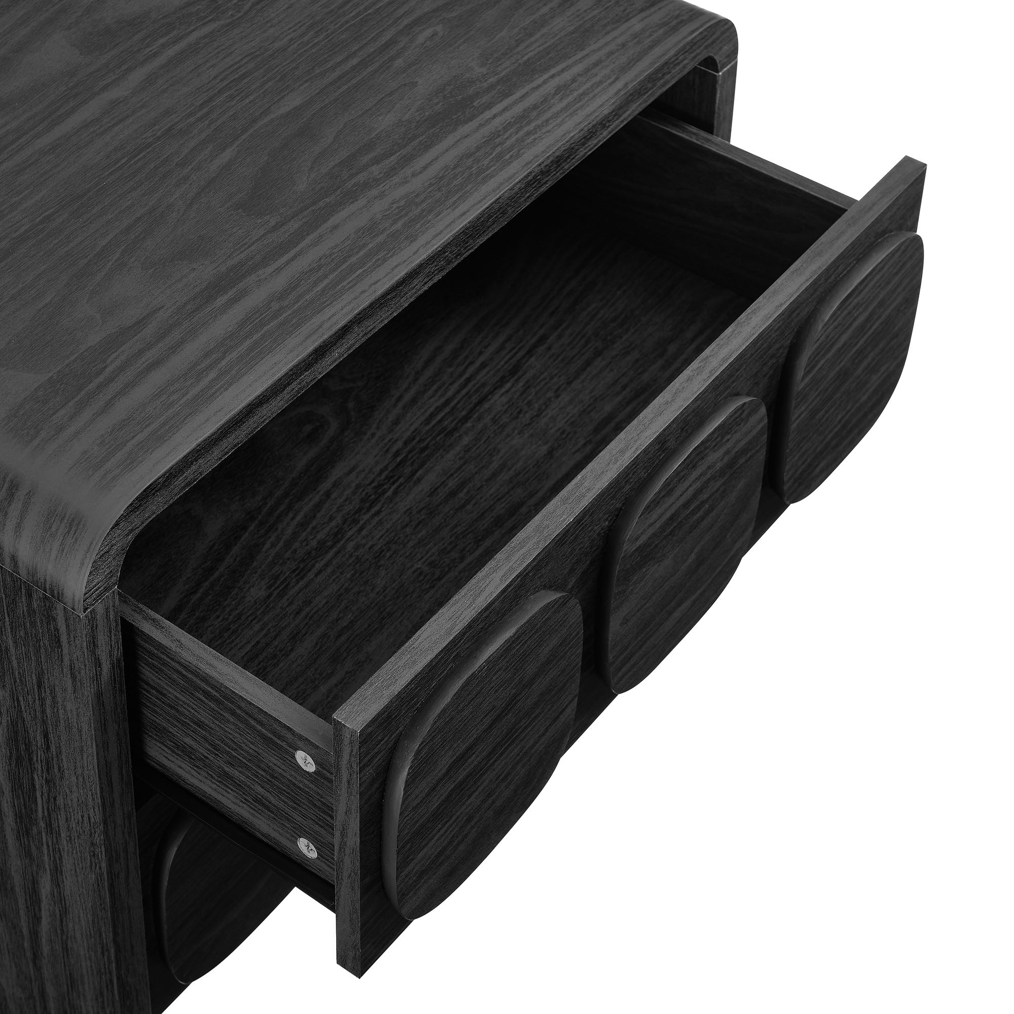 Toscana 2-Drawer Nightstand, Black
