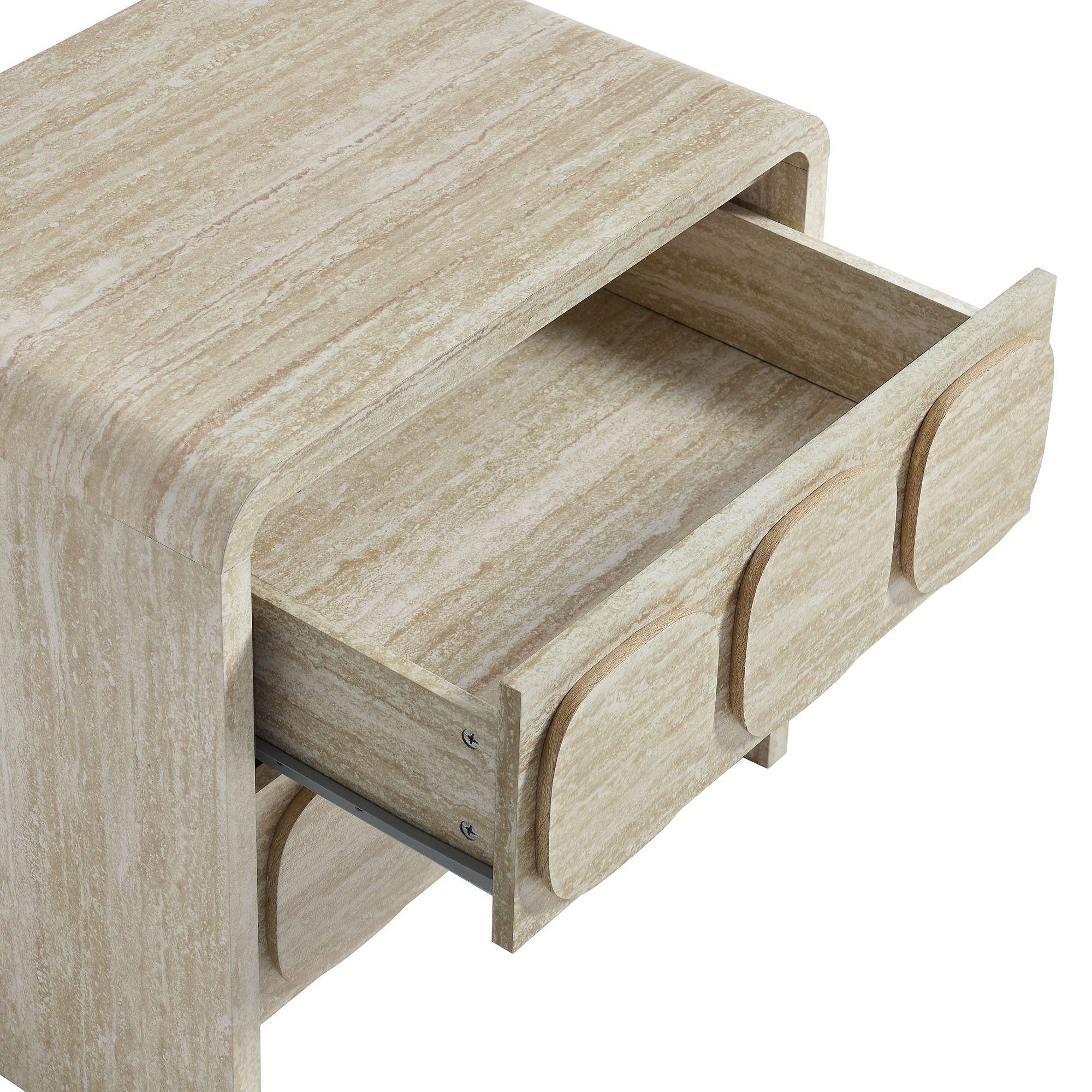 Toscana 2-Drawer Nightstand, Travertine