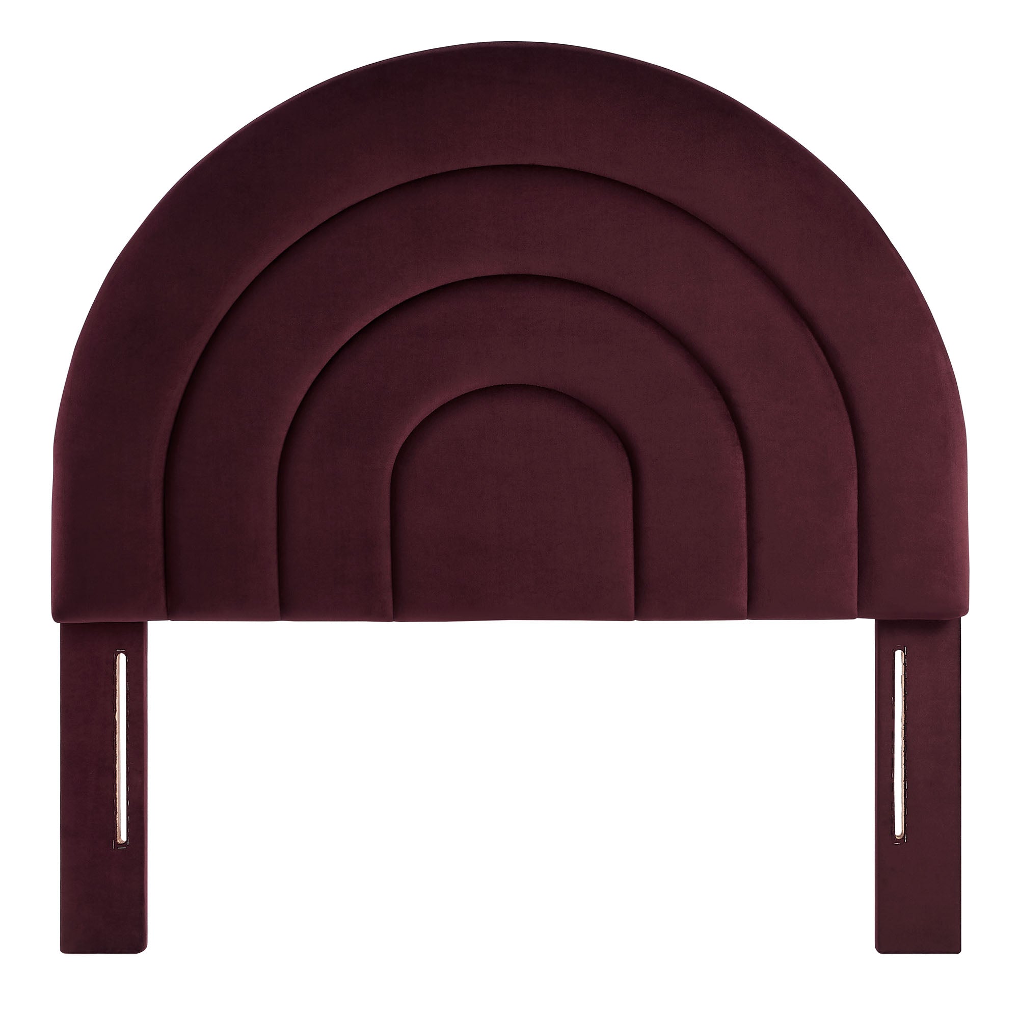 Solana Arched Performance Velvet Twin Headboard, Mulberry