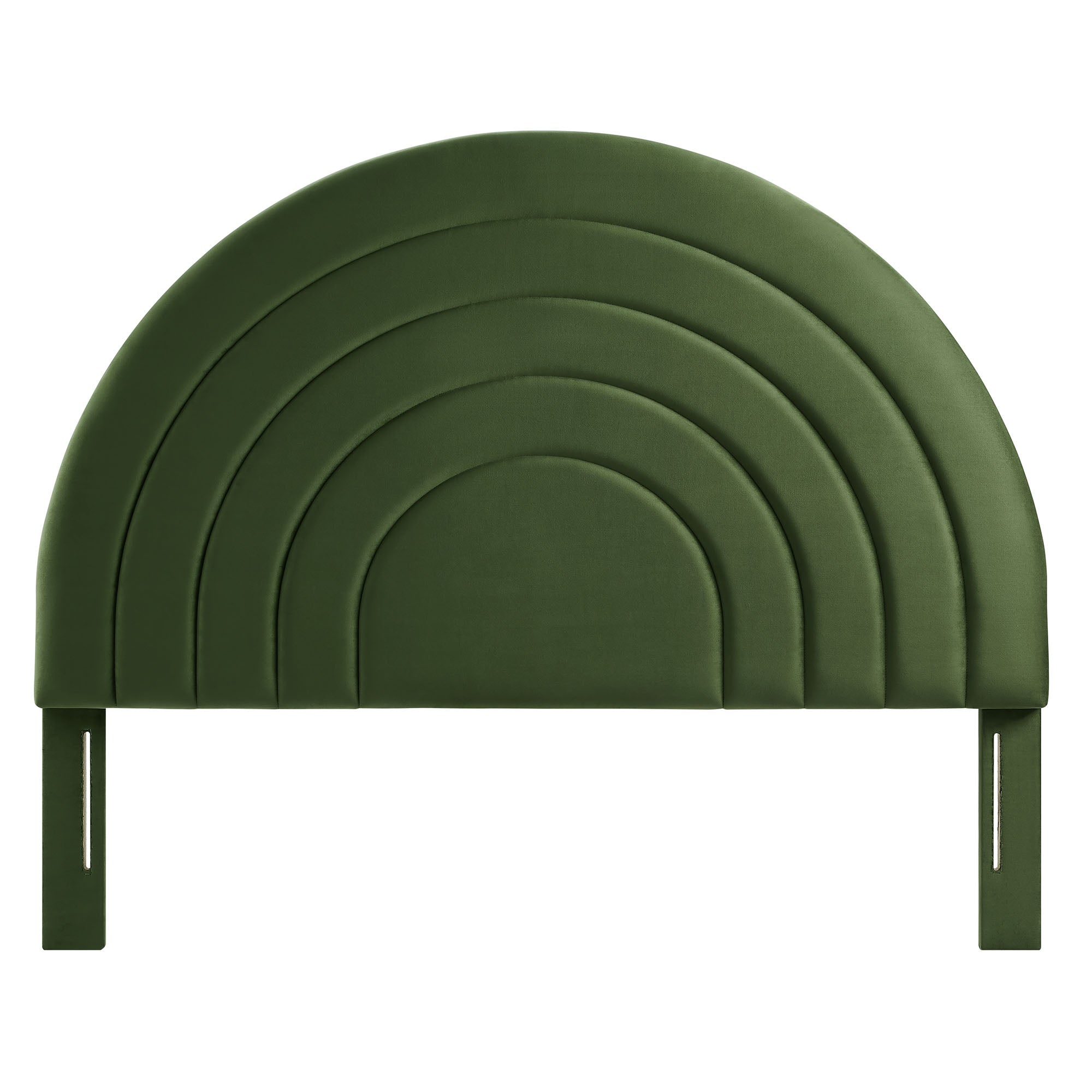 Solana Arched Performance Velvet Full Headboard, Moss Green