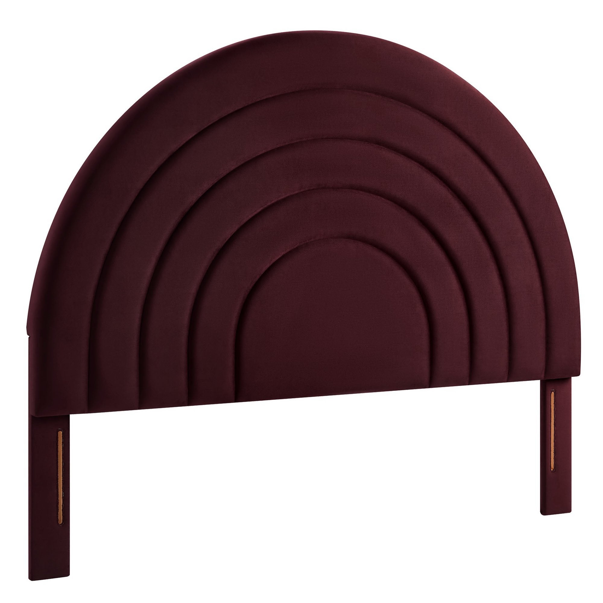 Solana Arched Performance Velvet King Headboard, Mulberry