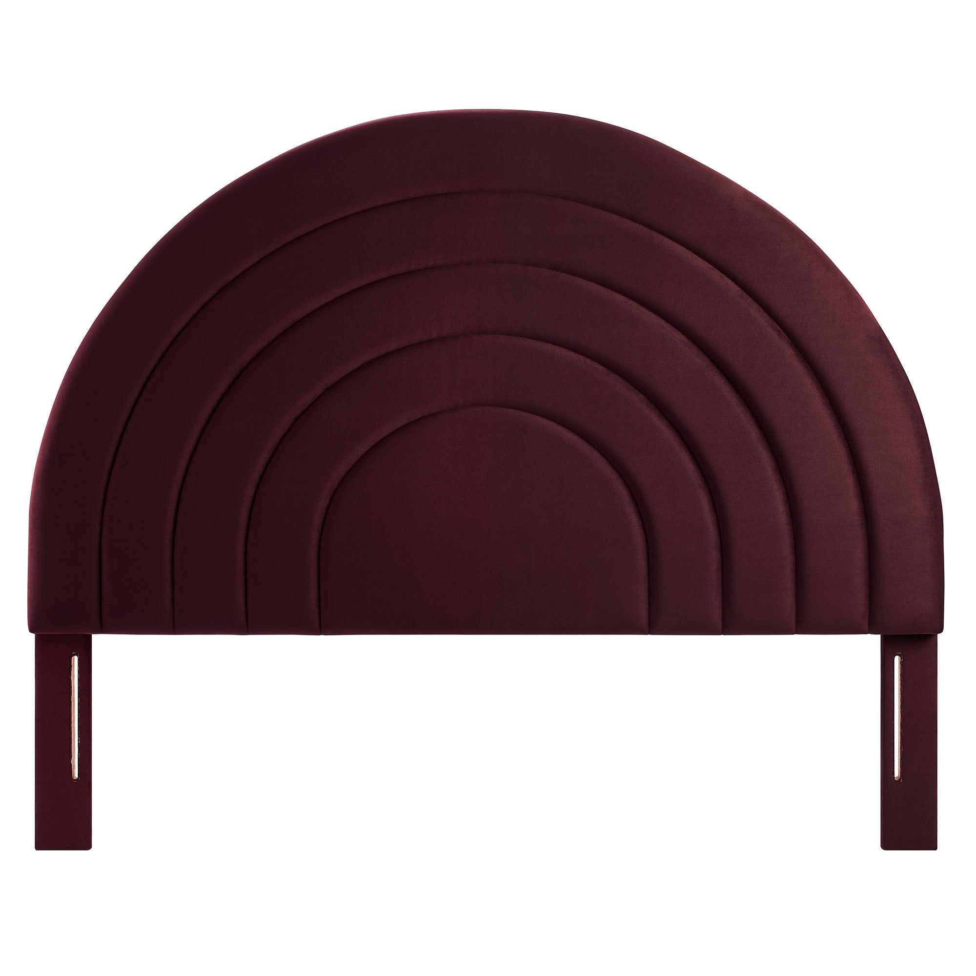 Solana Arched Performance Velvet King Headboard, Mulberry