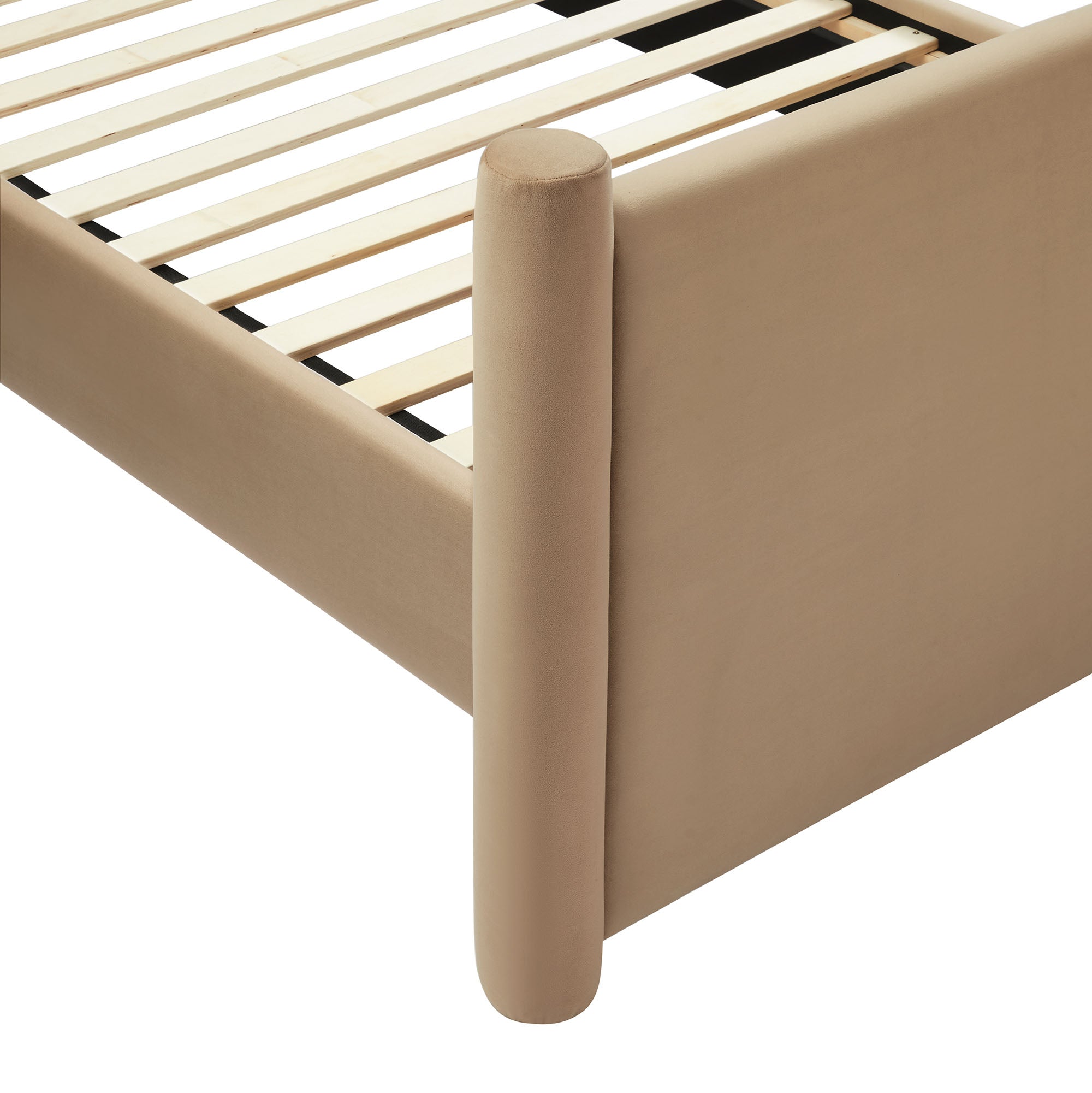 Rael Performance Velvet King Platform Bed, Taupe