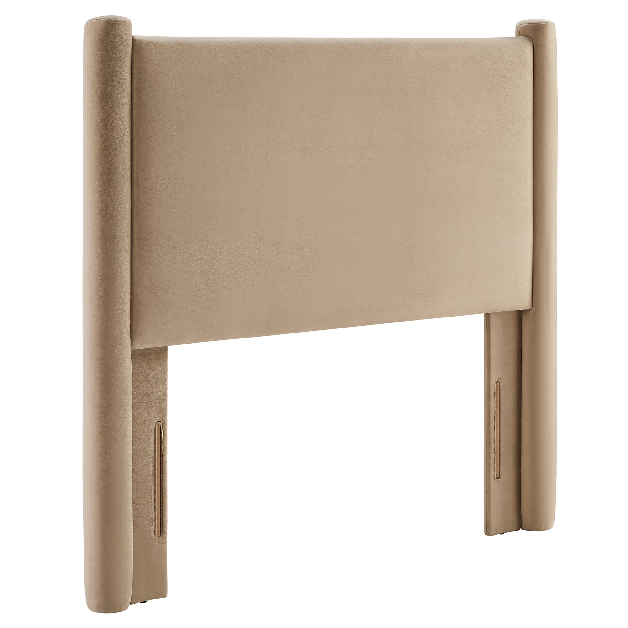 Rael Performance Velvet Twin Headboard, Taupe