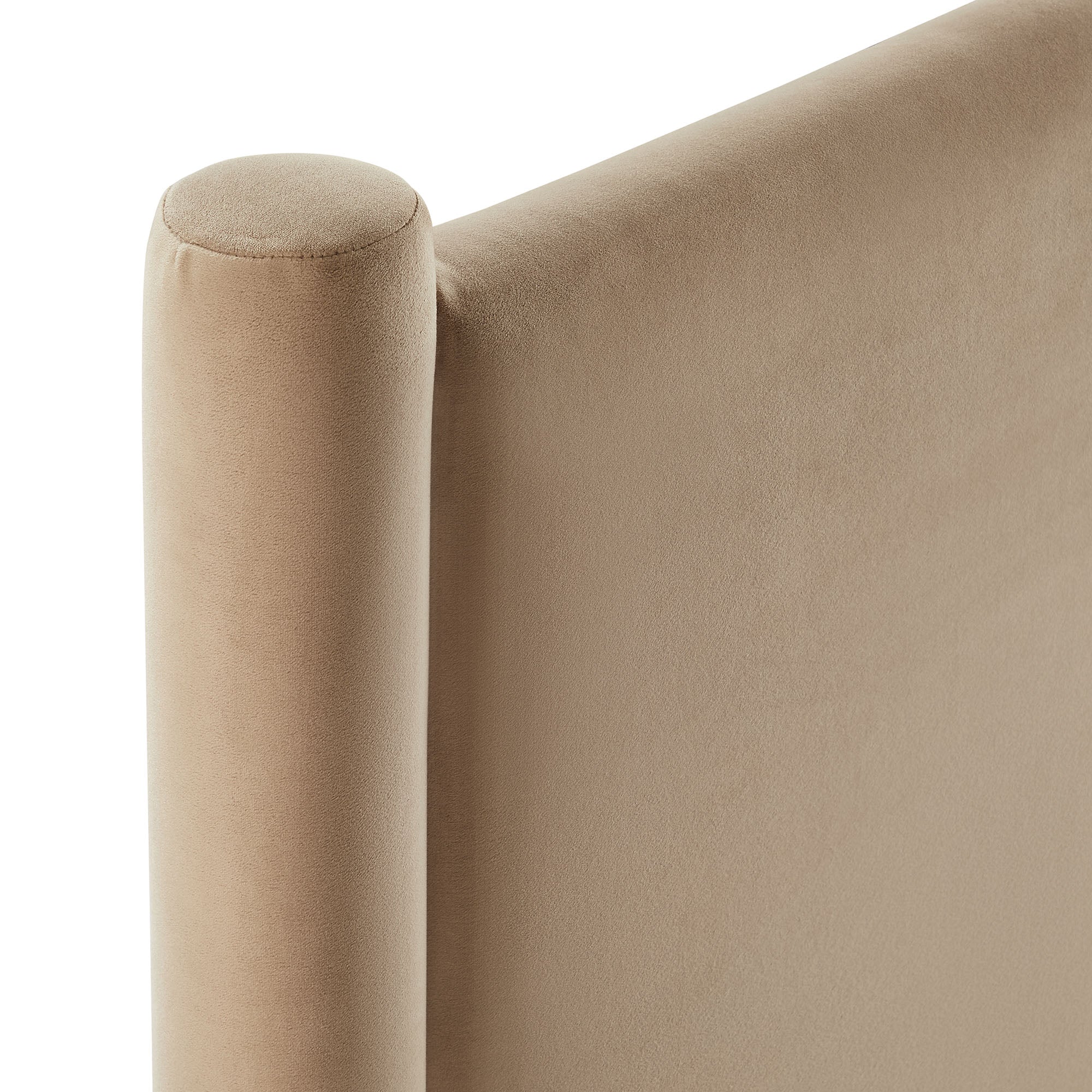 Rael Performance Velvet King Headboard, Taupe