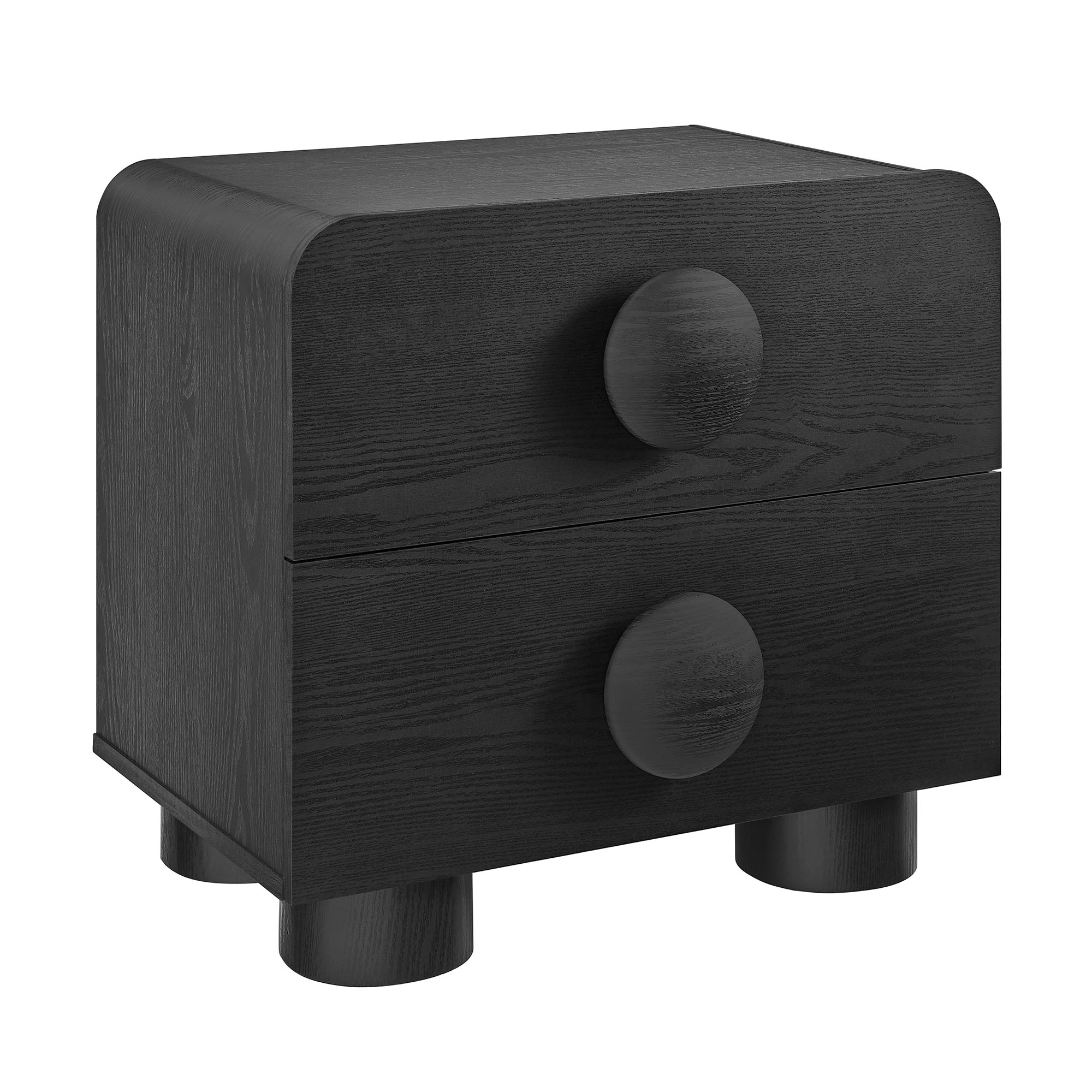Sonnet 2-Drawer Nightstand, Black
