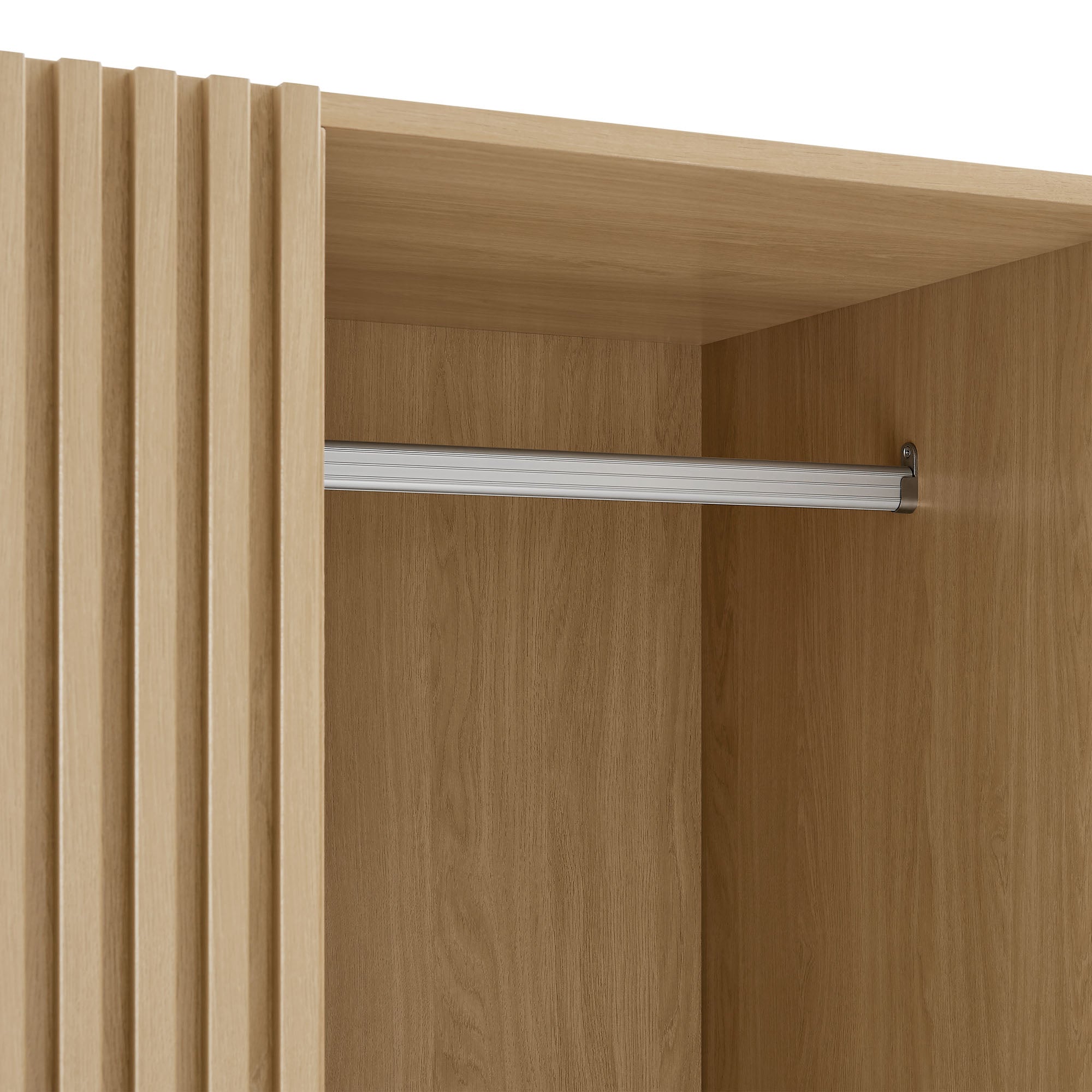 Render 2-Door Wardrobe Closet, Oak