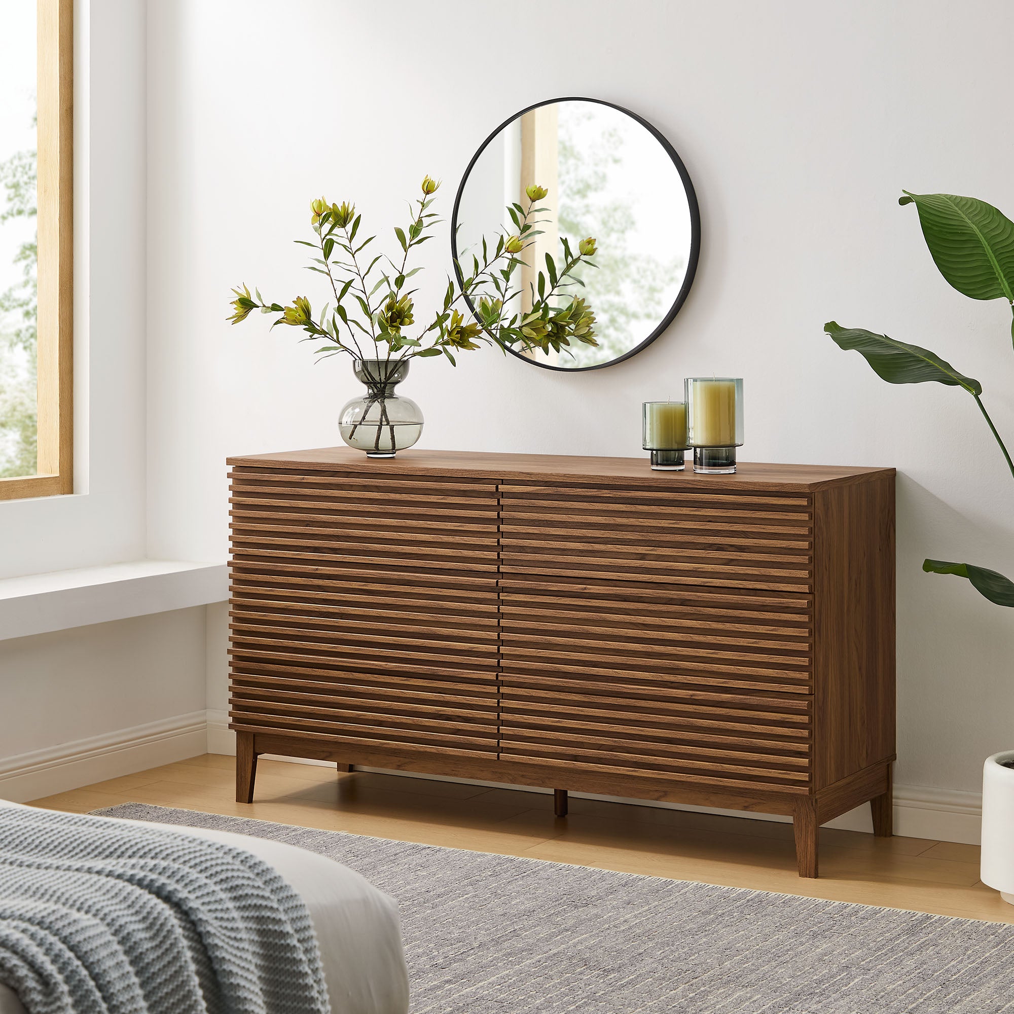 Render 63" 6-Drawer Dresser, Walnut