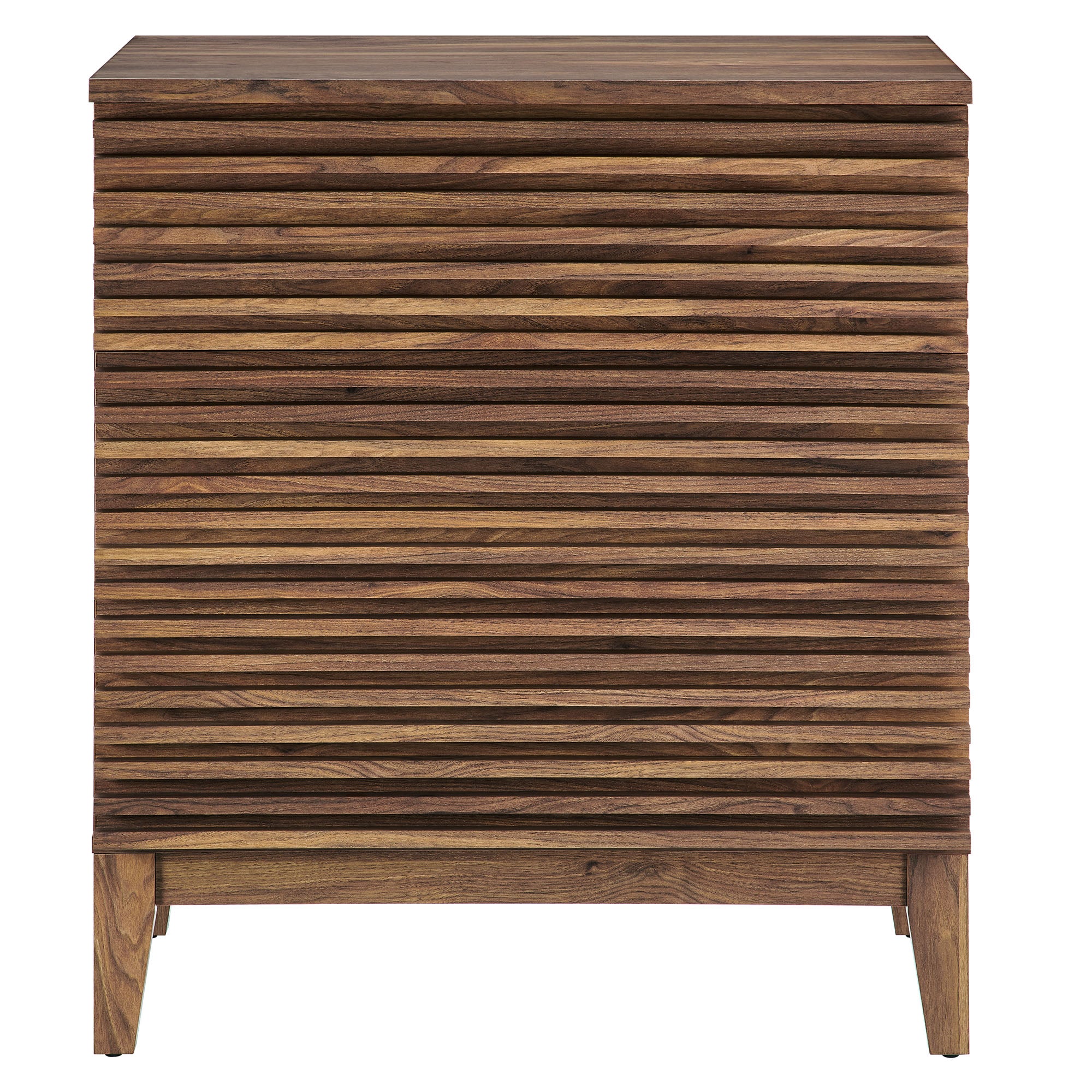Render Large 3-Drawer Nightstand, Walnut