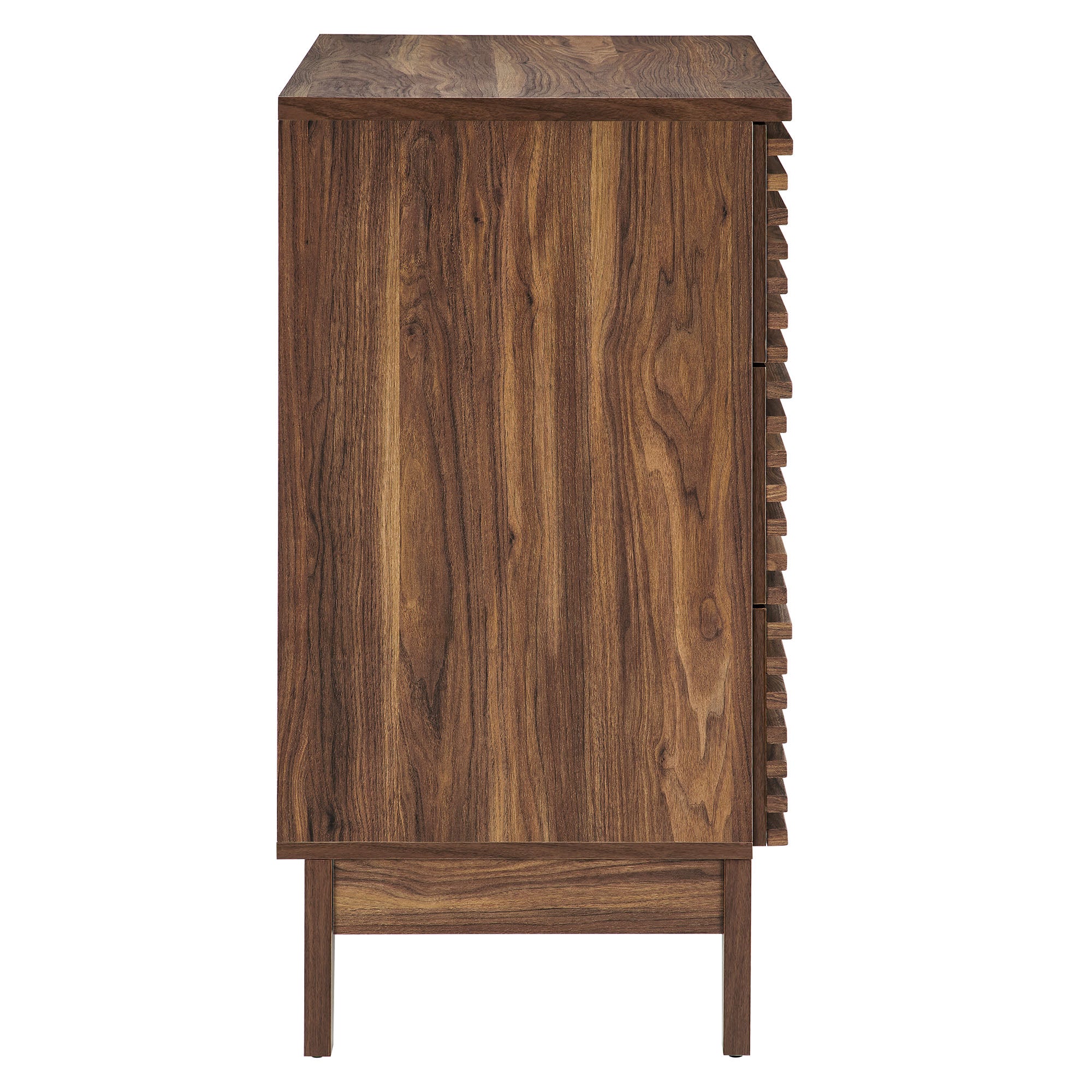 Render Large 3-Drawer Nightstand, Walnut