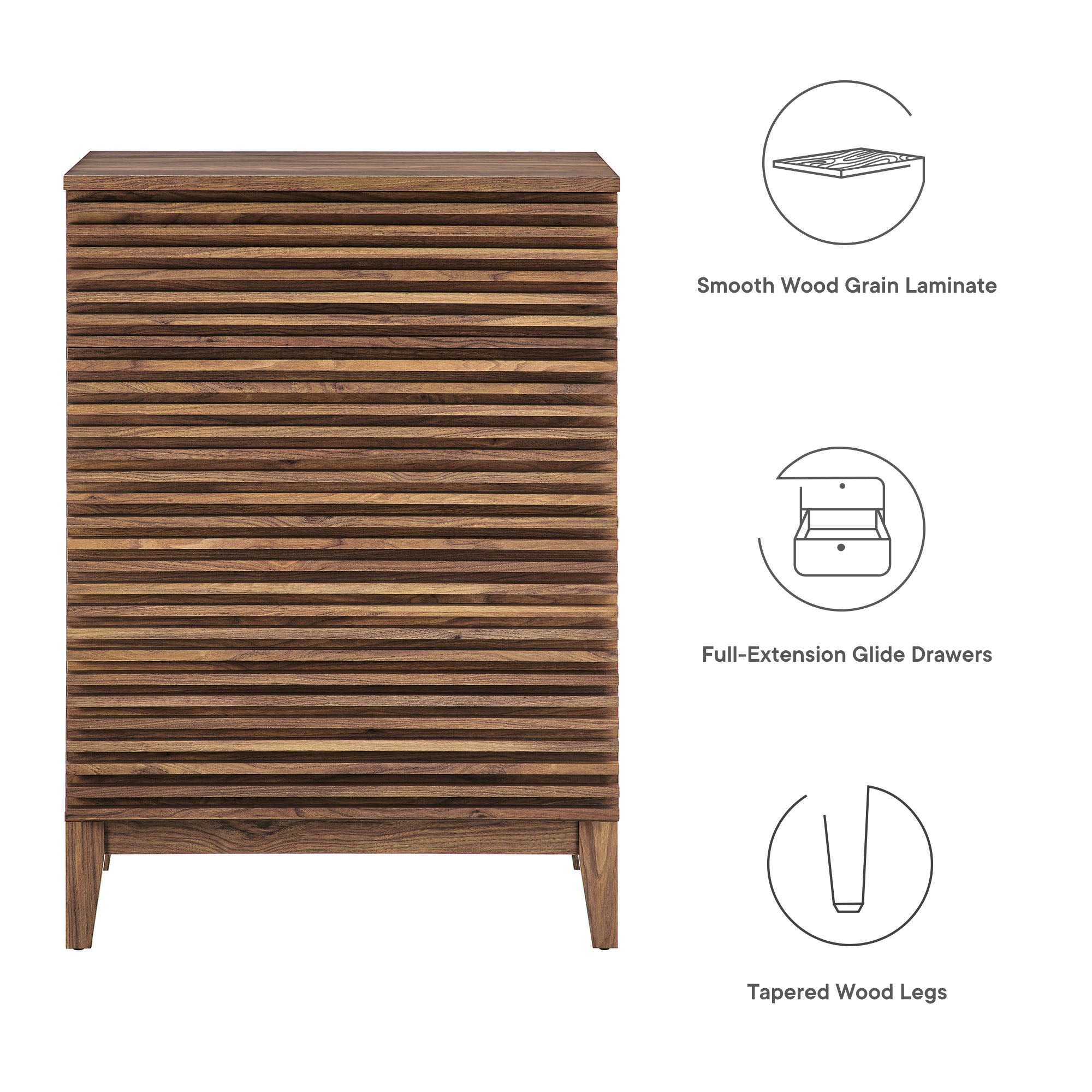Render 4-Drawer Chest, Walnut