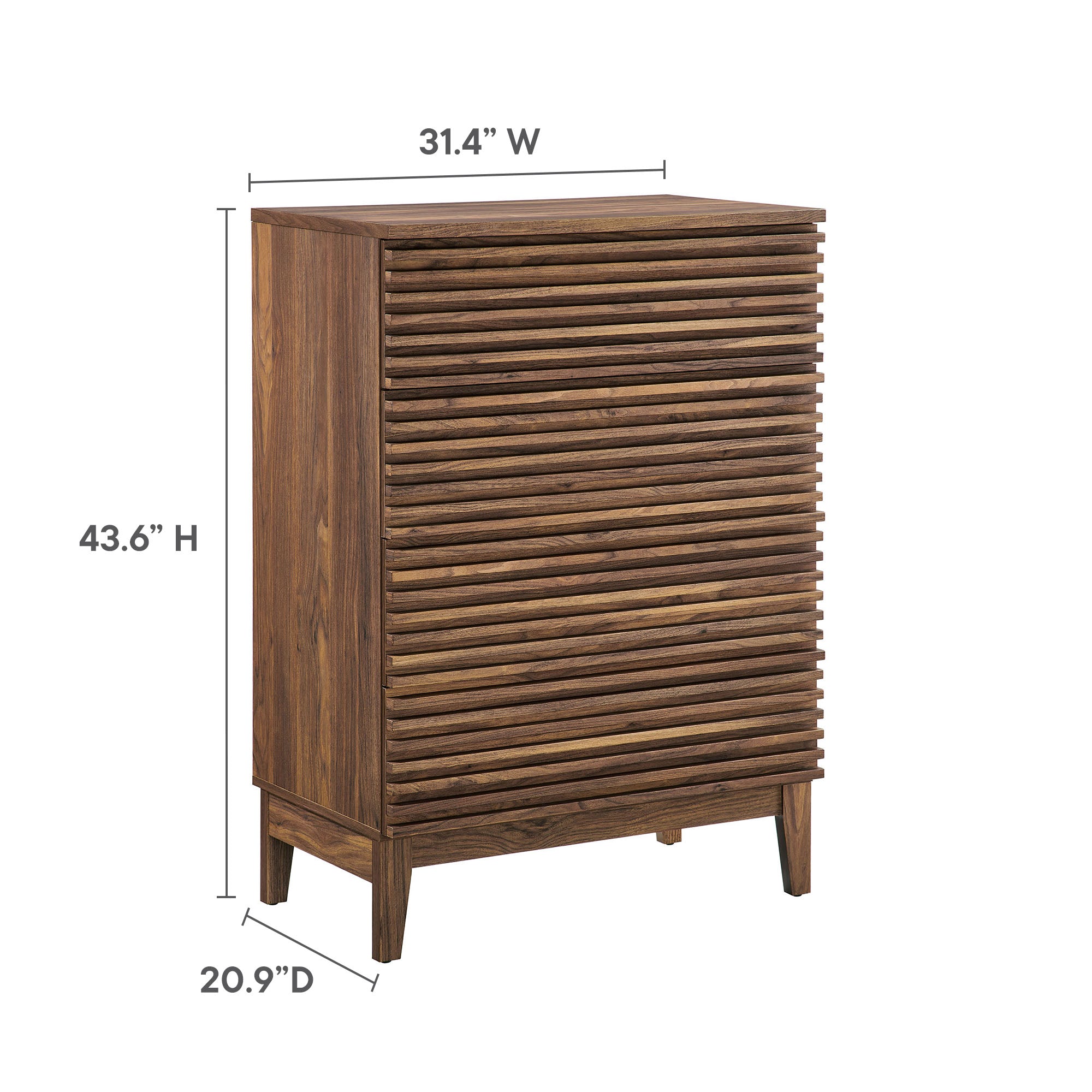 Render 4-Drawer Chest, Walnut