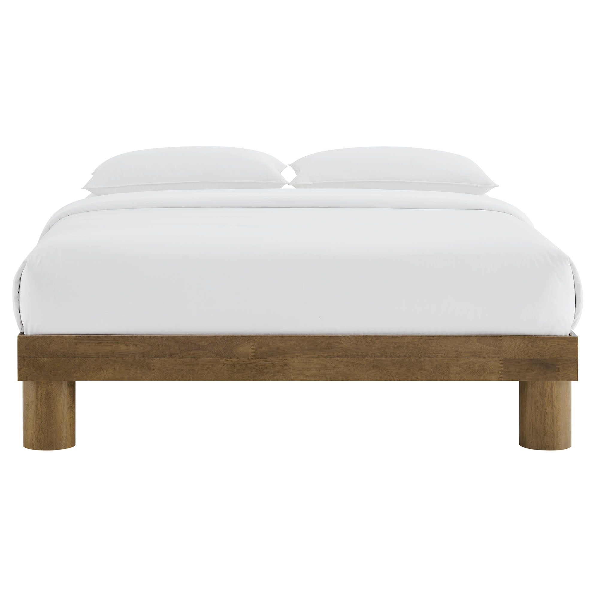 Runa Wood Queen Platform Bed, French Oak