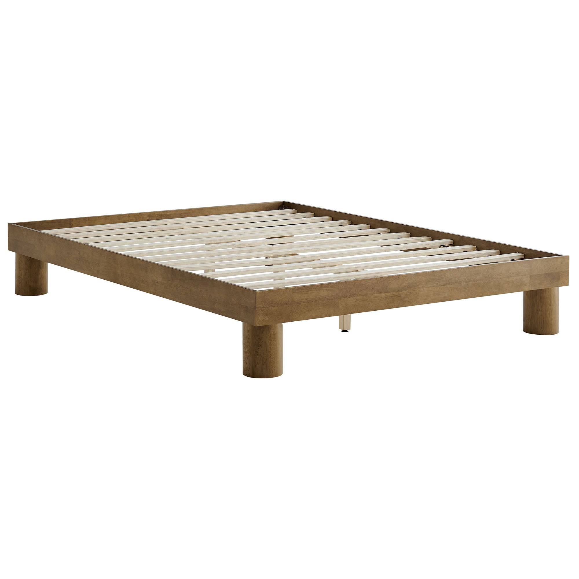 Runa Wood King Platform Bed, French Oak