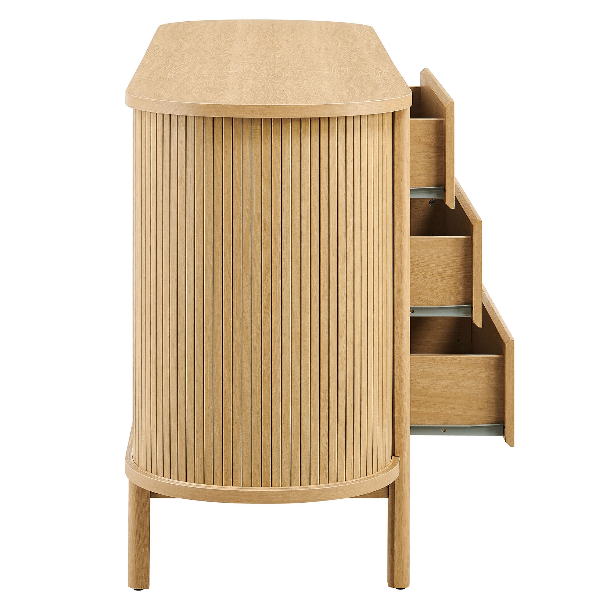 Cadence 6-Drawer Curved Dresser, Oak