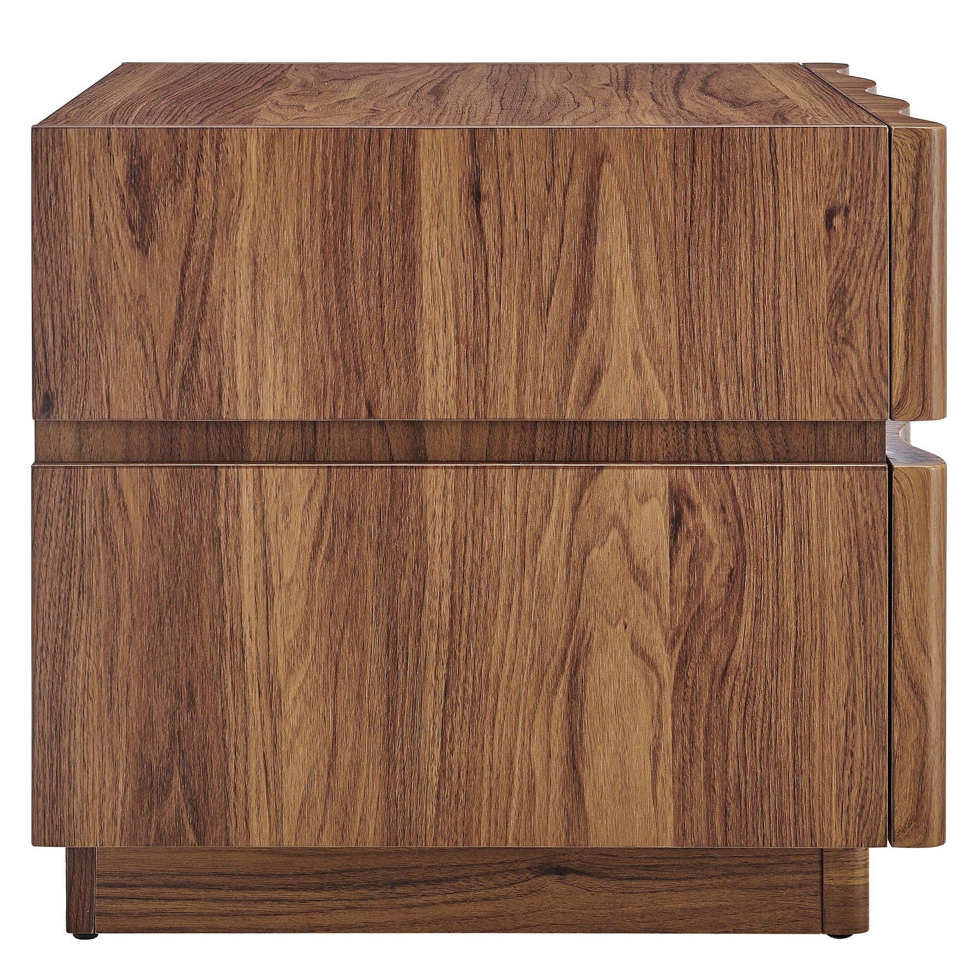Isola 2 Drawer Nightstand, Walnut