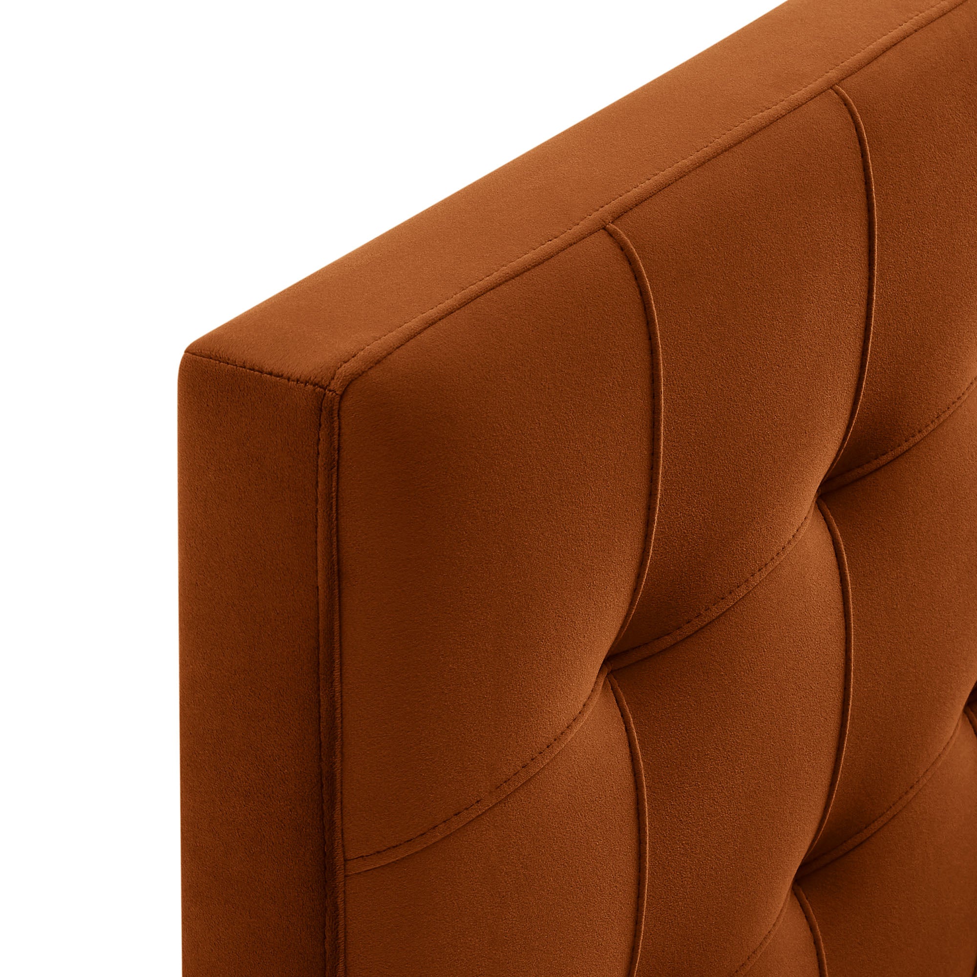 Lily Stain-Resistant Performance Velvet Full Size Headboard, Rust